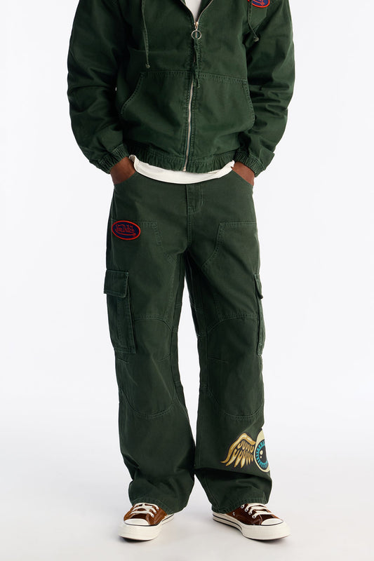 Von Dutch Baggy Flying Eyeball Jean - Green