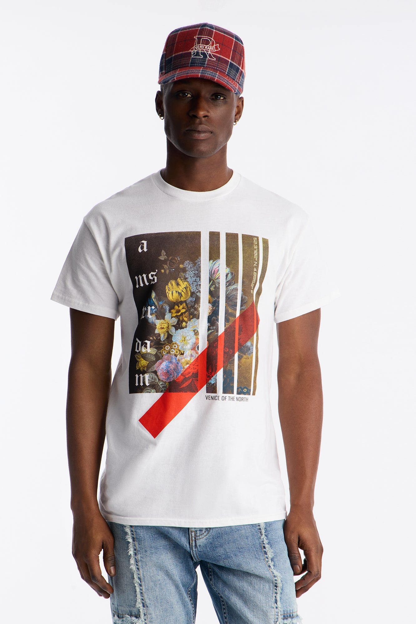 Amsterdam Floral Arrangement Short Sleeve Tee - White