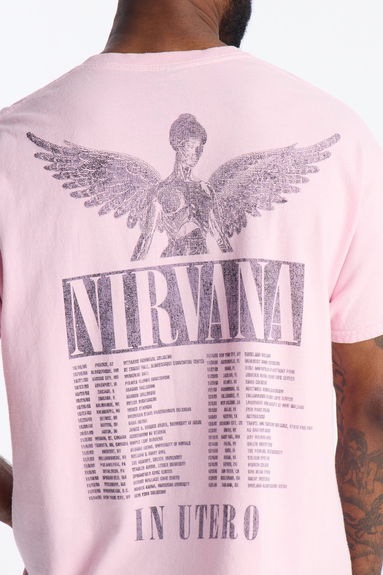 Nirvana In Utero Revival Short Sleeve Tee - Pink