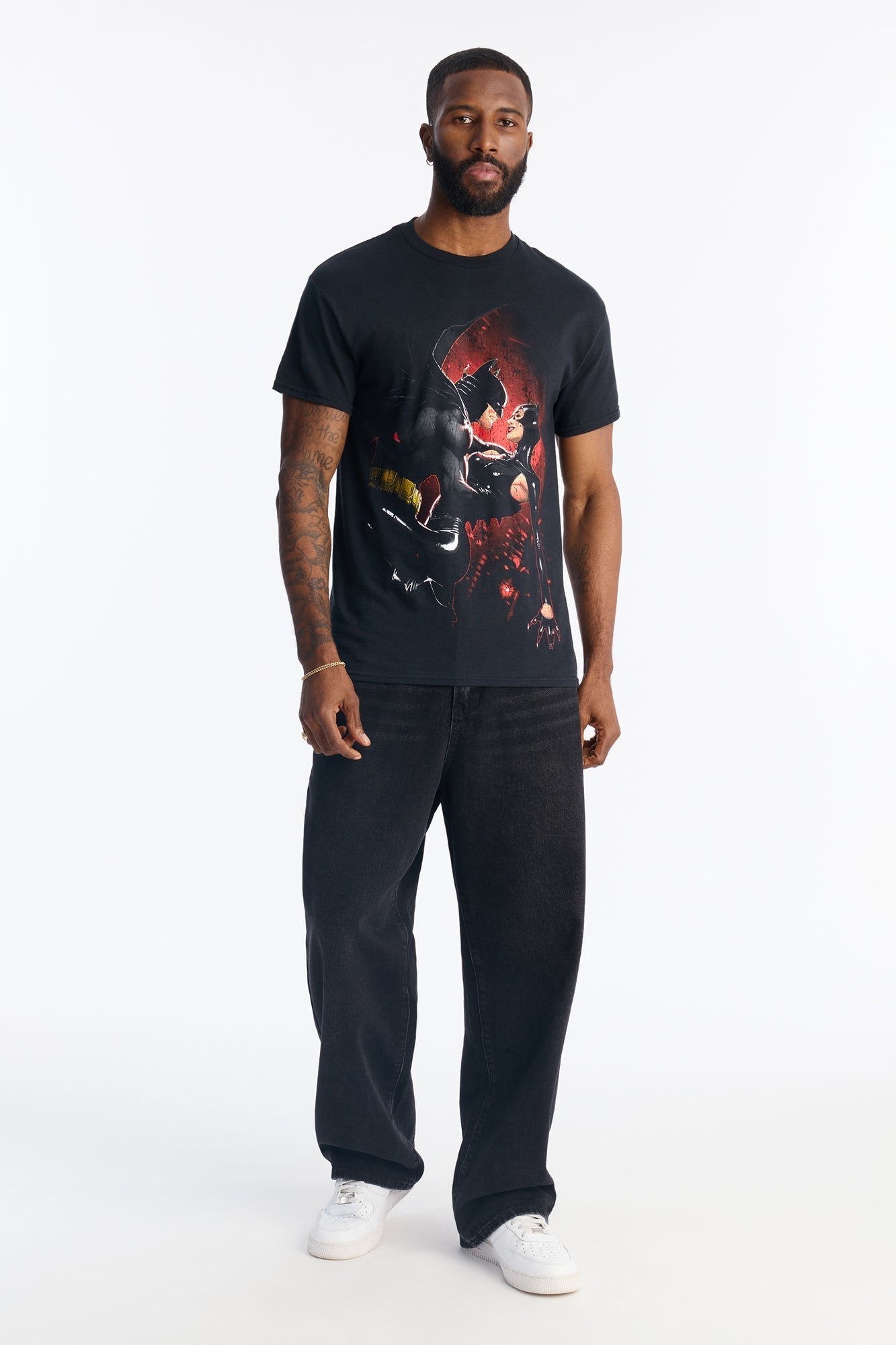 Batman And Catwoman Power Duo Short Sleeve Tee - Black