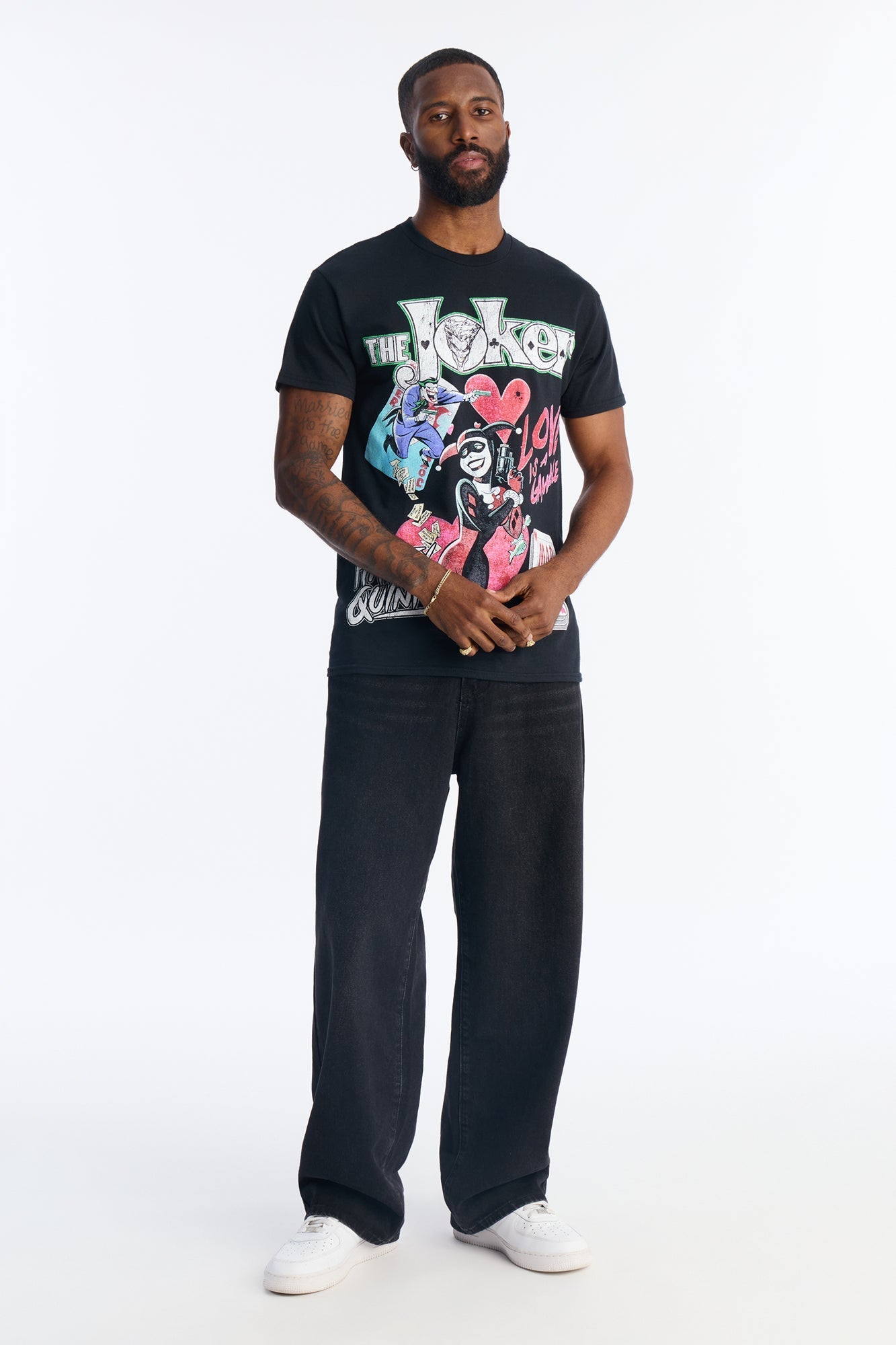 The Joker And Harley Mad Love Short Sleeve Tee - Black