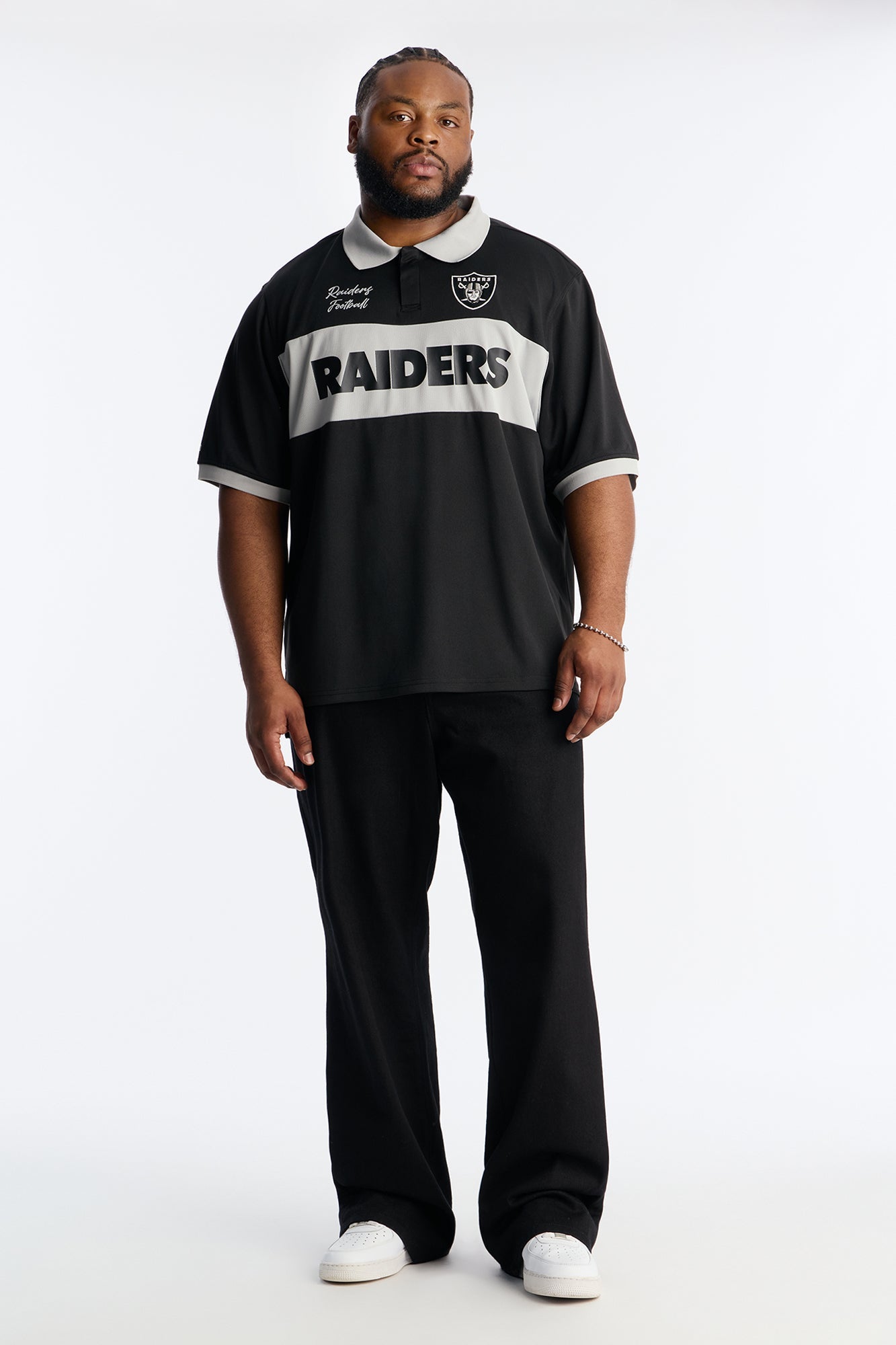 Raiders Soccer Polo - Black