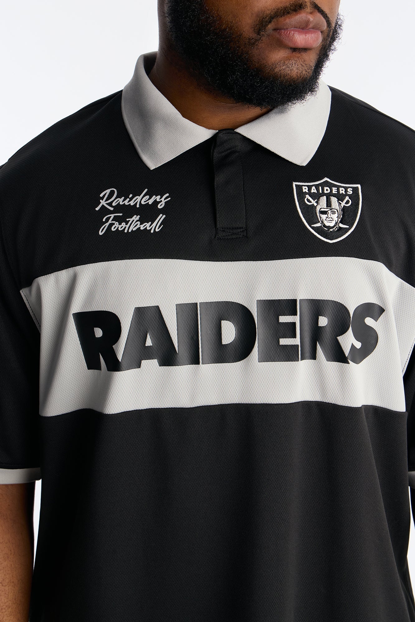 Raiders Soccer Polo - Black