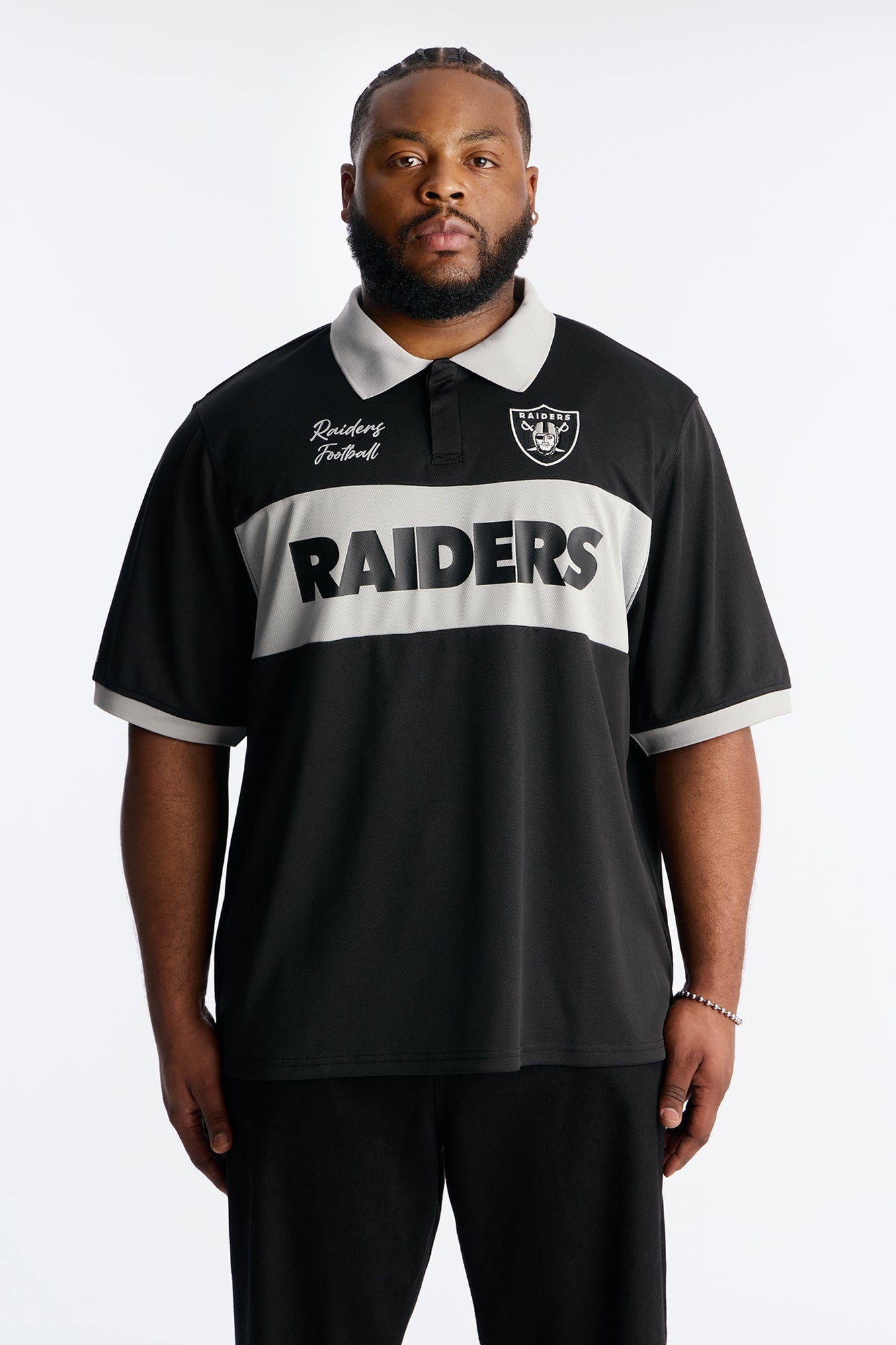 Raiders Soccer Polo - Black