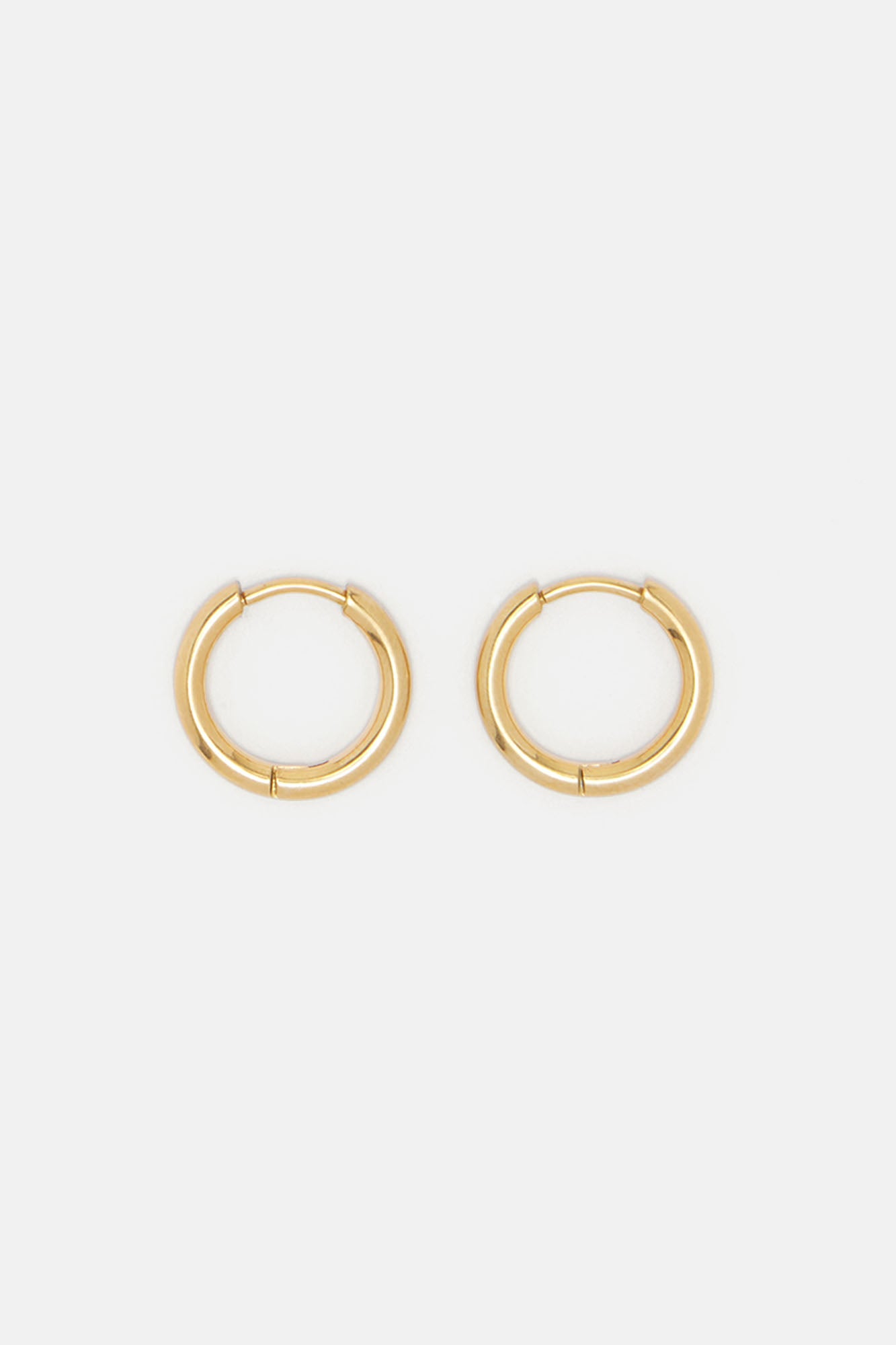 Thin Hoop Stainless Steel Earring Set - Gold