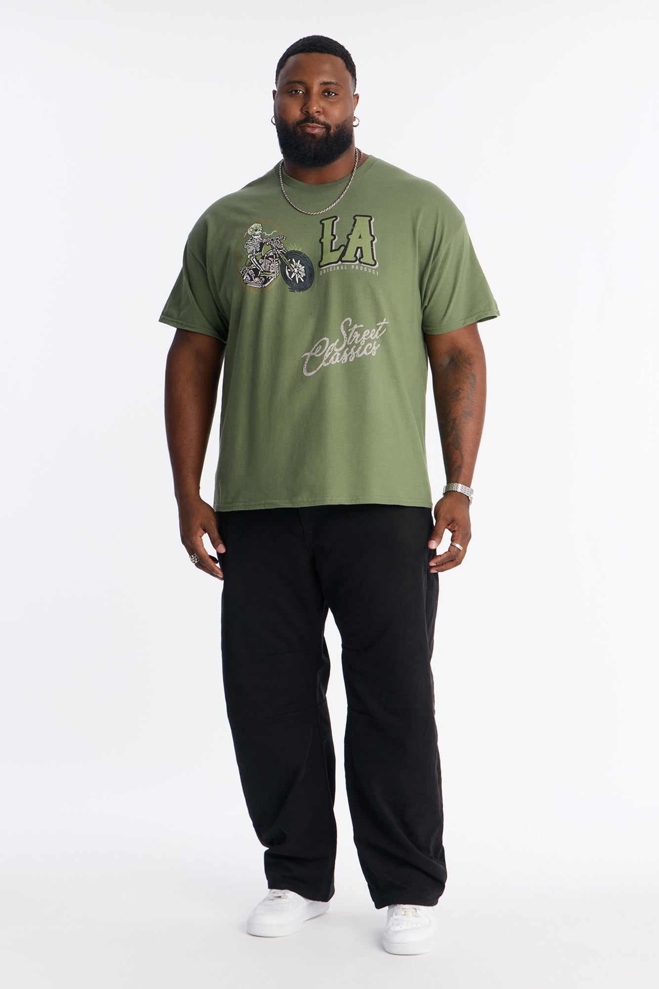 LA Street Classics Short Sleeve Tee - Military Green