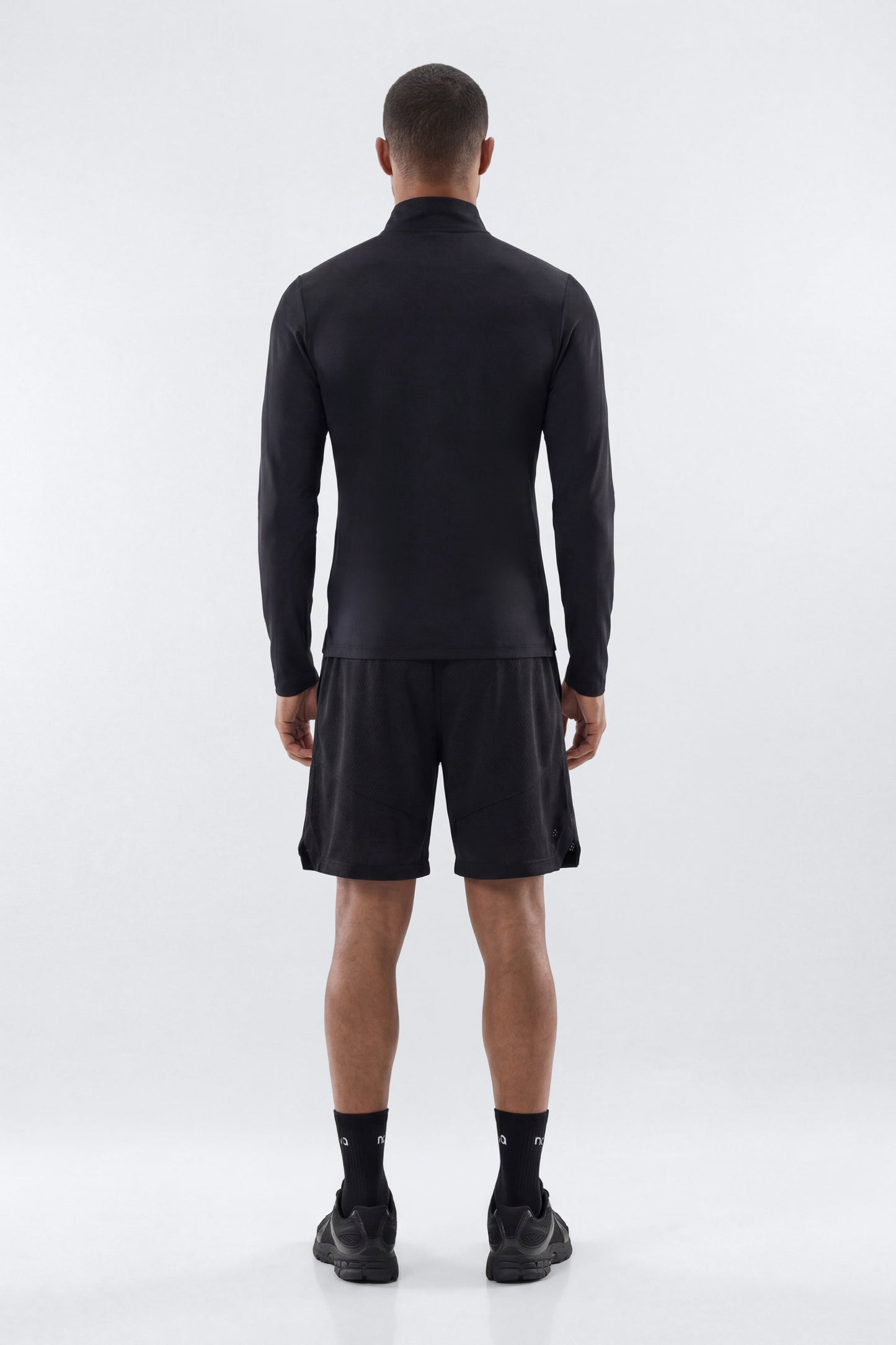 HexTech™ Quarter Zip Long Sleeve Active Top - Black