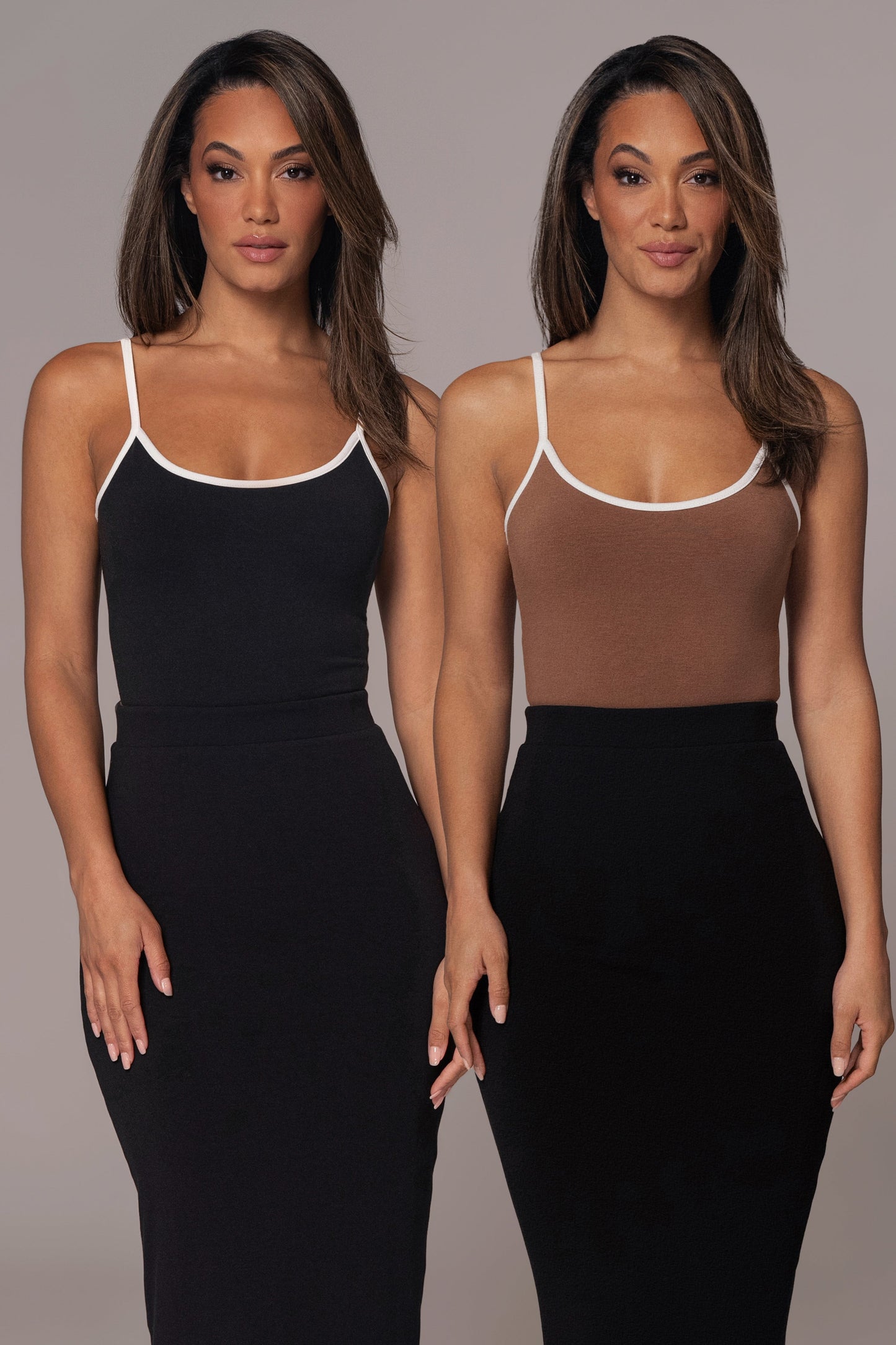 Black/Pecan Tash Reversible Cami Top JLUXLABEL