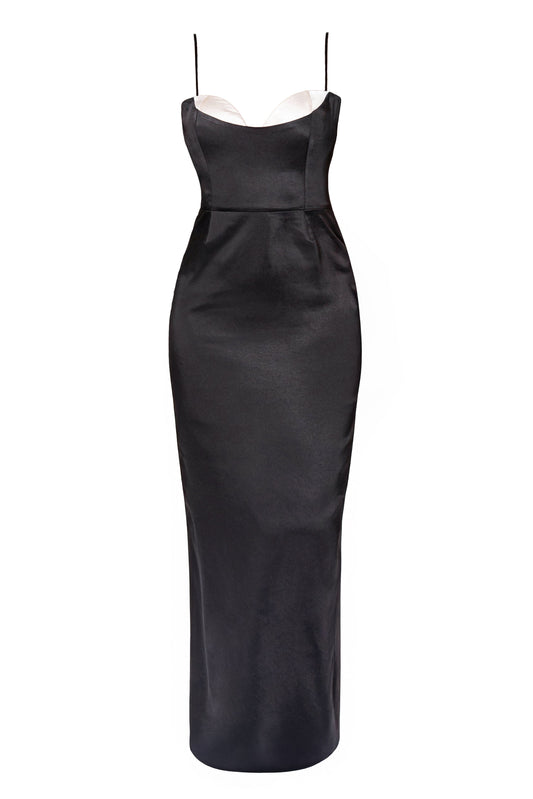 Black Moment In Time Maxi Dress JLUXLABEL