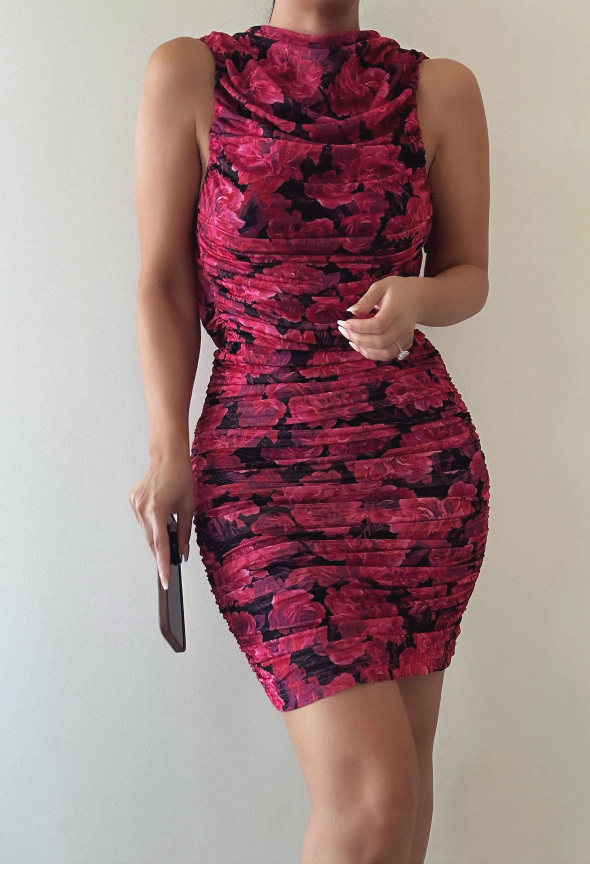 Pink  Paraiso Cowl Back Dress JLUXLABEL