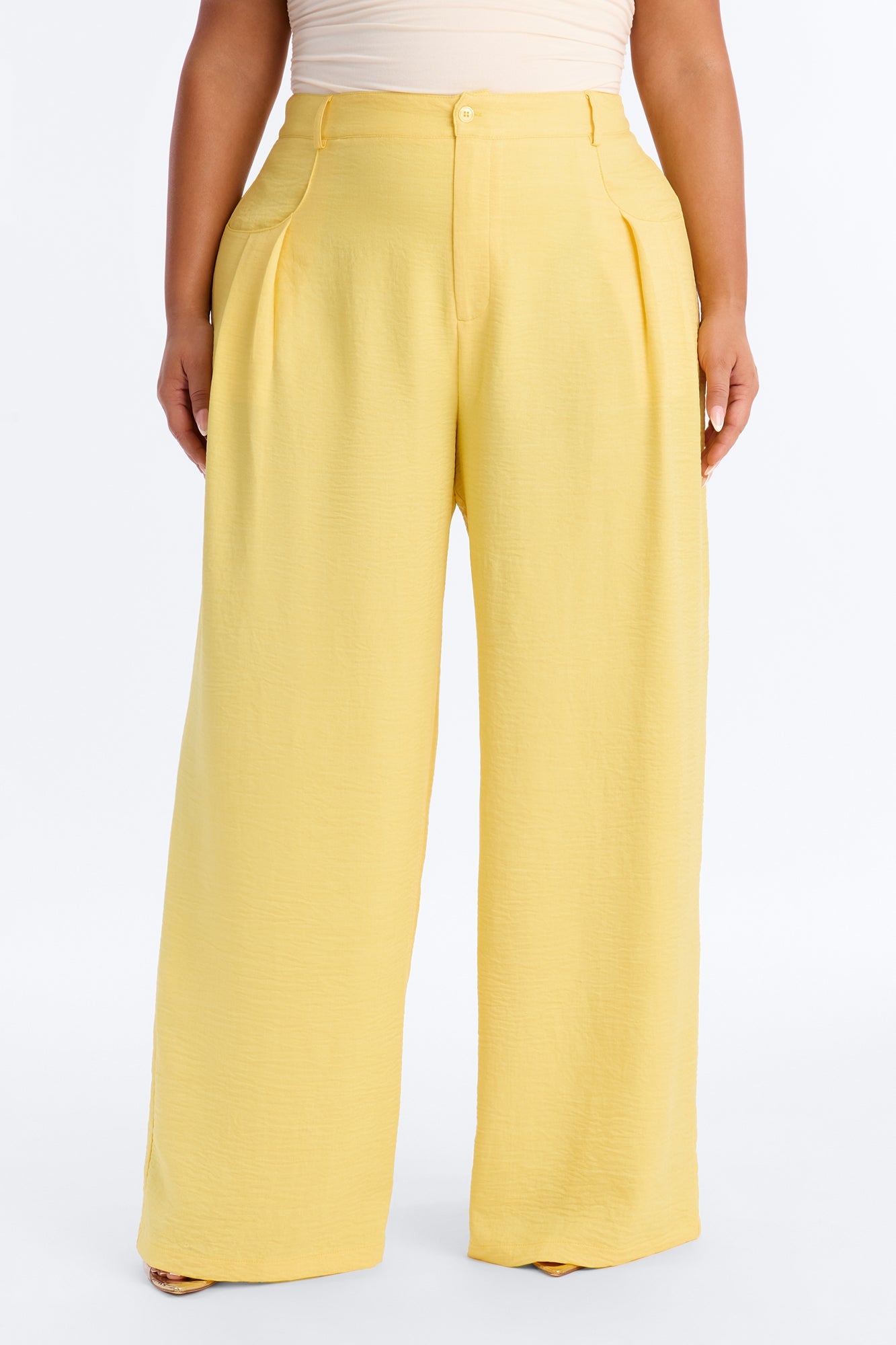 Matson Wide Leg Trouser - Butter Yellow