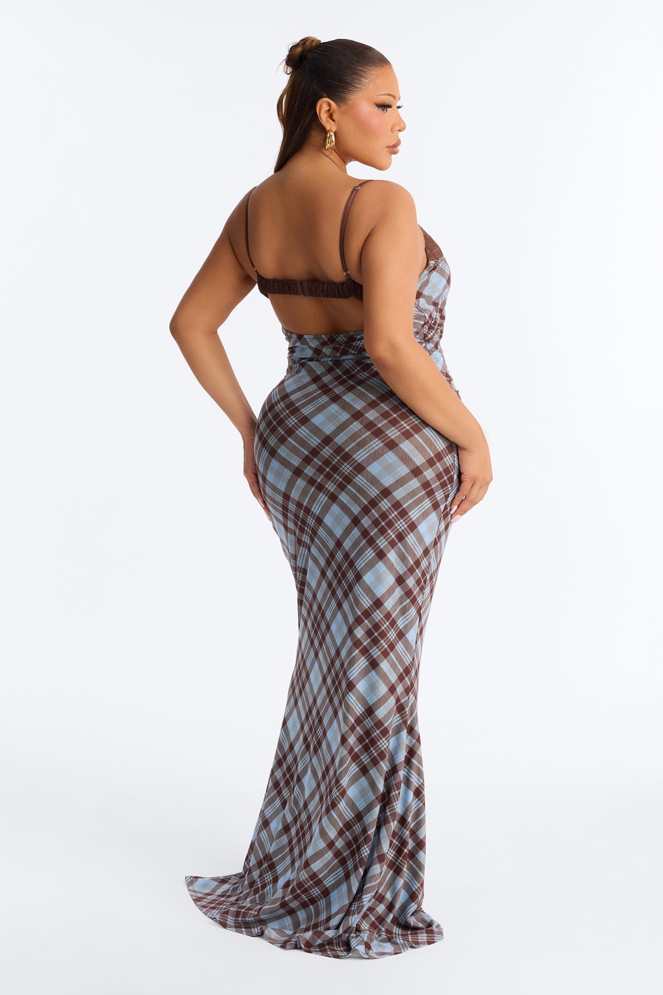 Photo Op Mesh Maxi Dress - Blue/combo NEWFASHIONEDGE