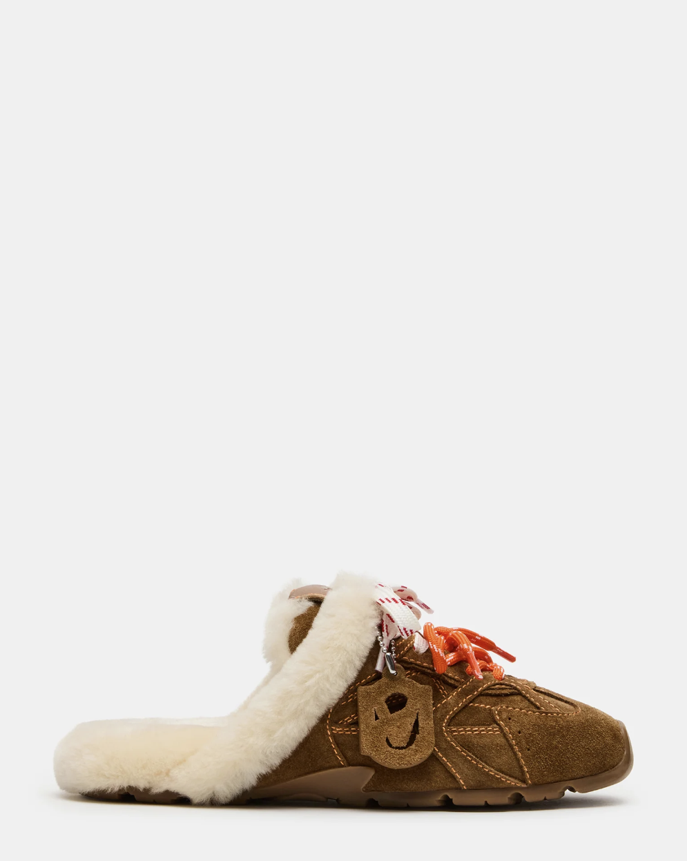 Steve Madden Aziel Faux Fur Suede Slip On Sneakers - Chestnut