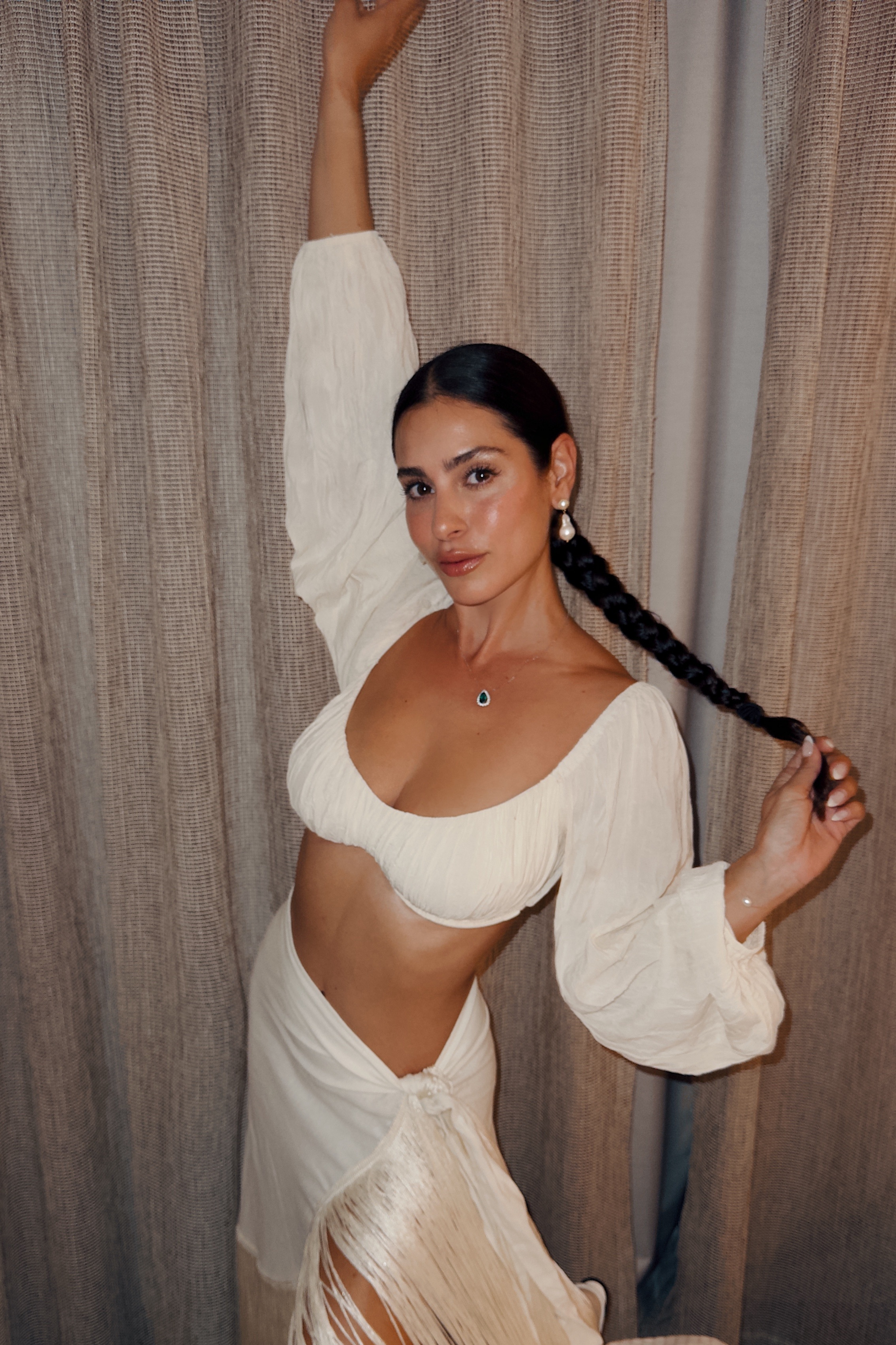 Ivory Carey Long Sleeve Top JLUXLABEL