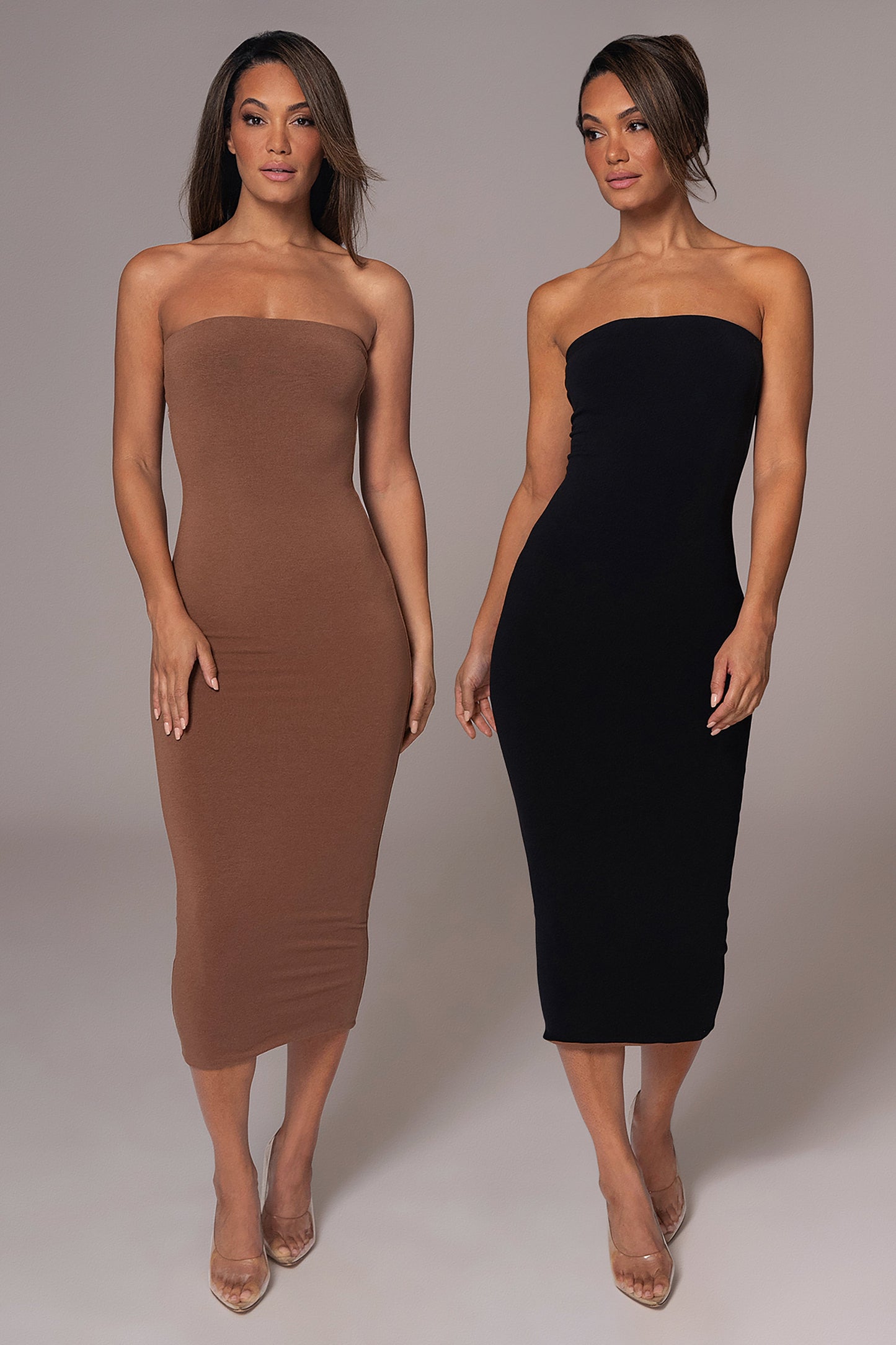 Black/Pecan Shelley Reversible Maxi Dress JLUXLABEL