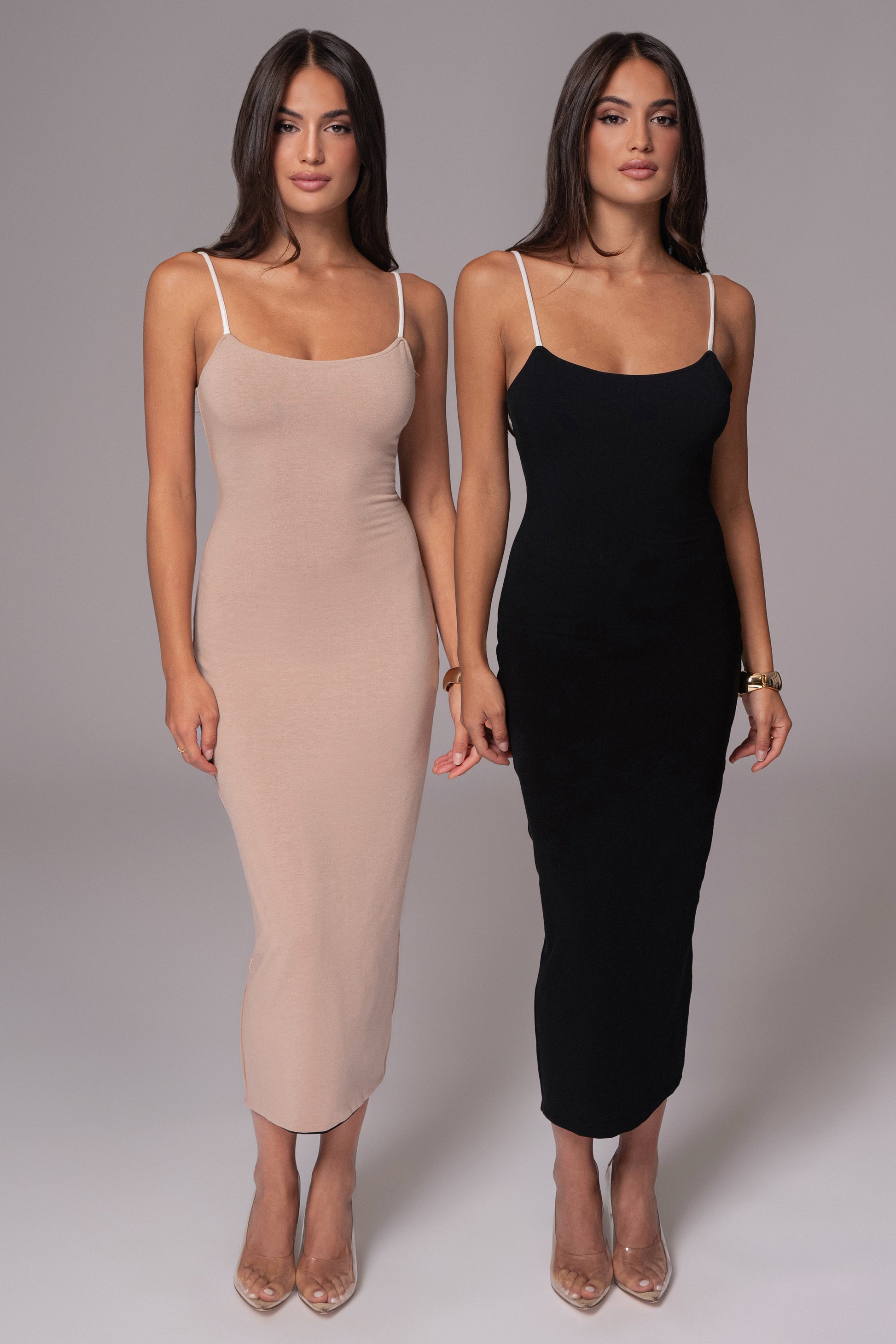 Black/Beige Katia Reversible Dress JLUXLABEL