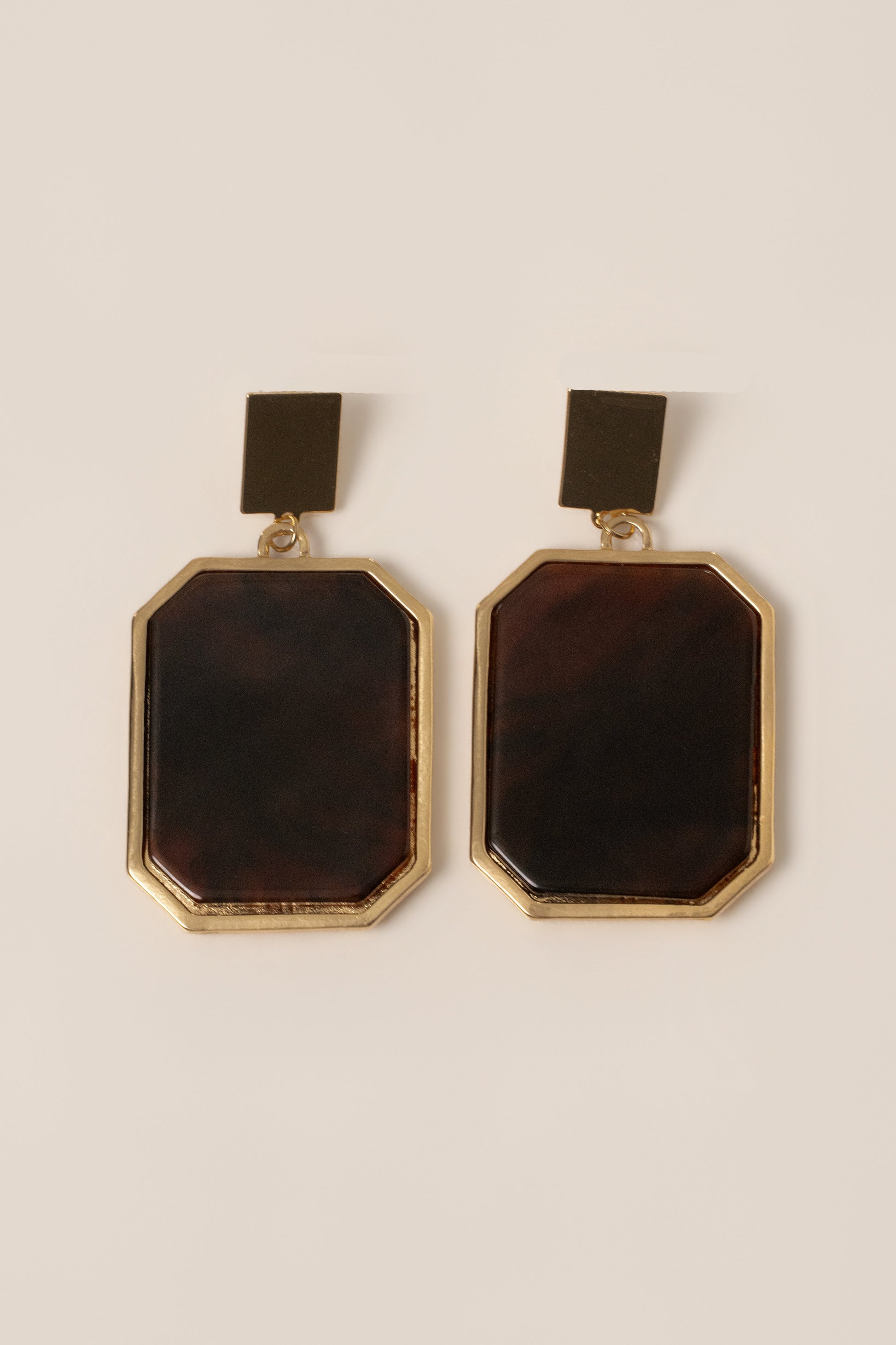 Brown Evette Dangle Earrings JLUXLABEL