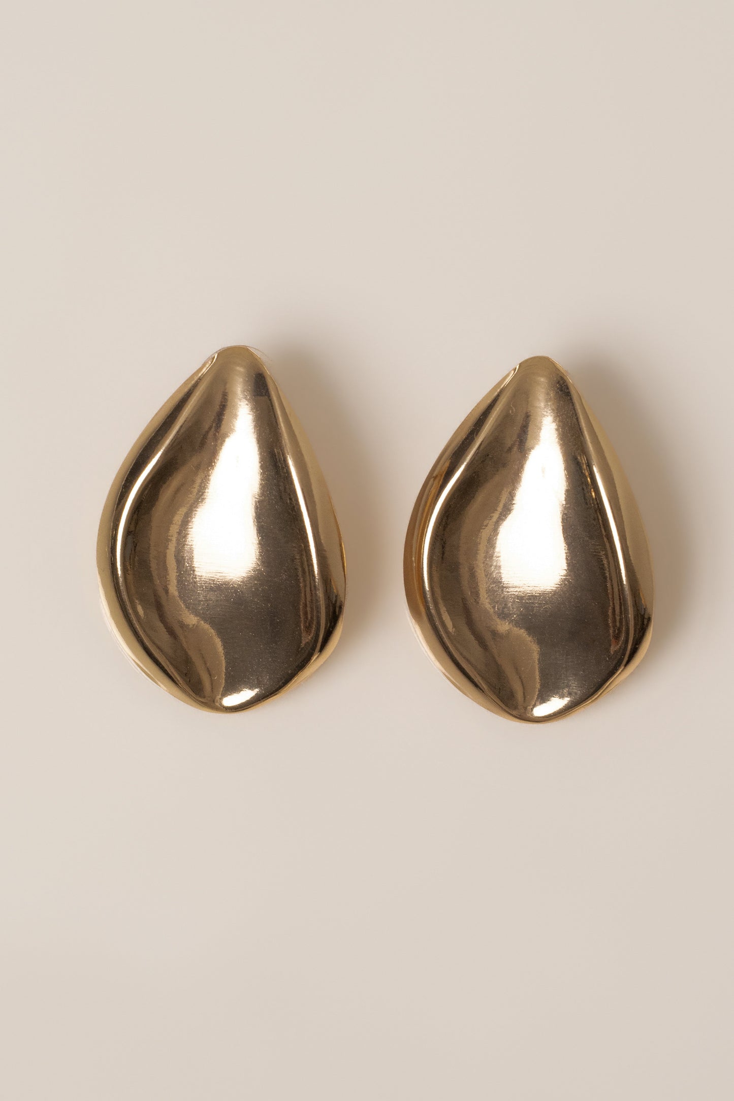 Gold Rush Hour Oval Earrings JLUXLABEL