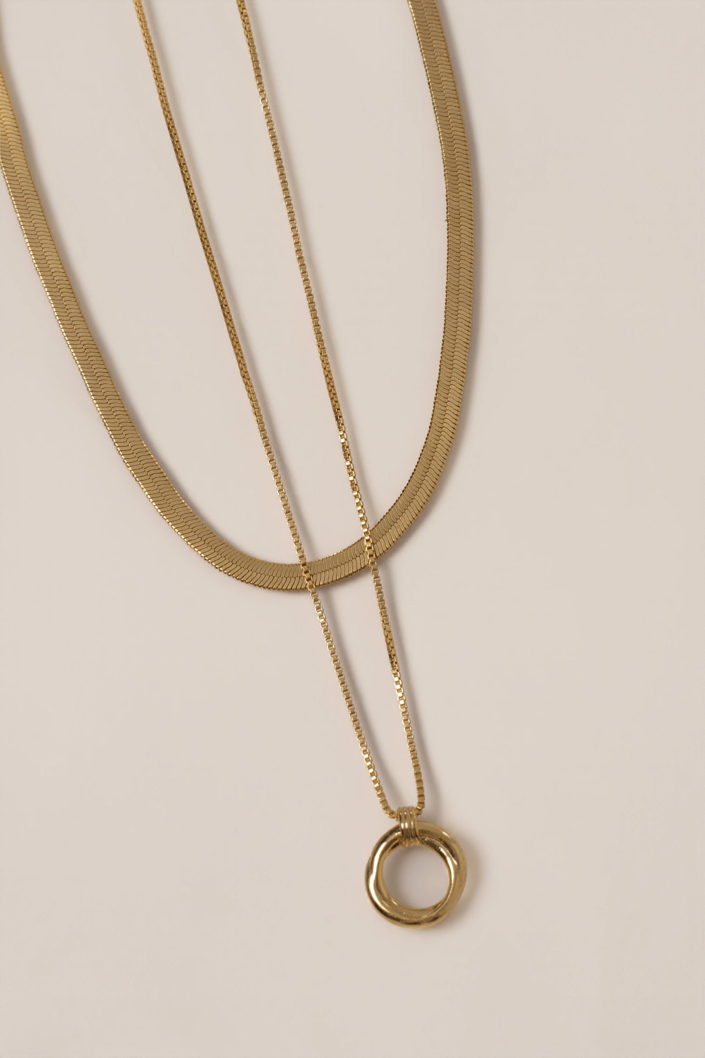 Gold Rue Layered Necklace JLUXLABEL