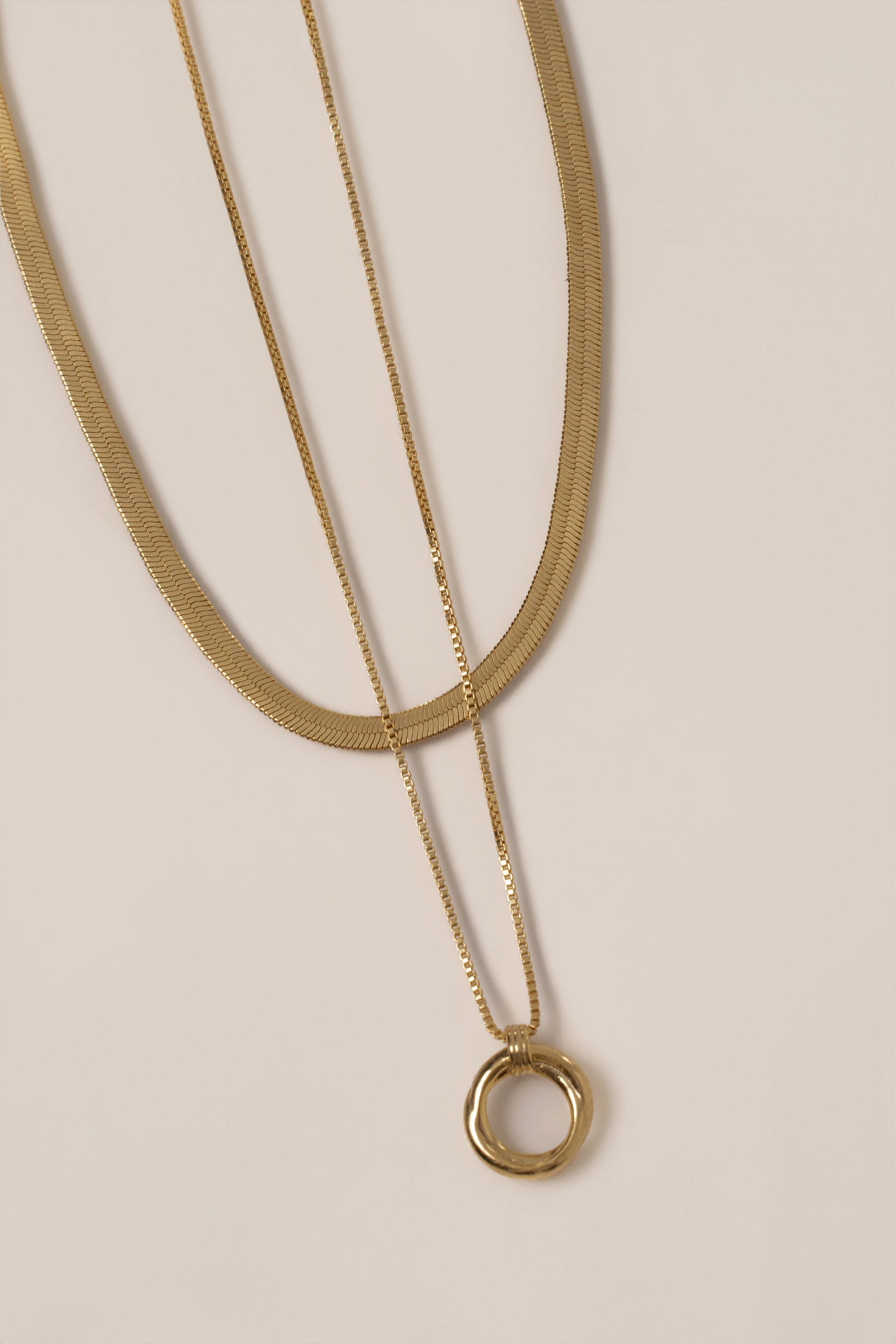 Gold Rue Layered Necklace JLUXLABEL