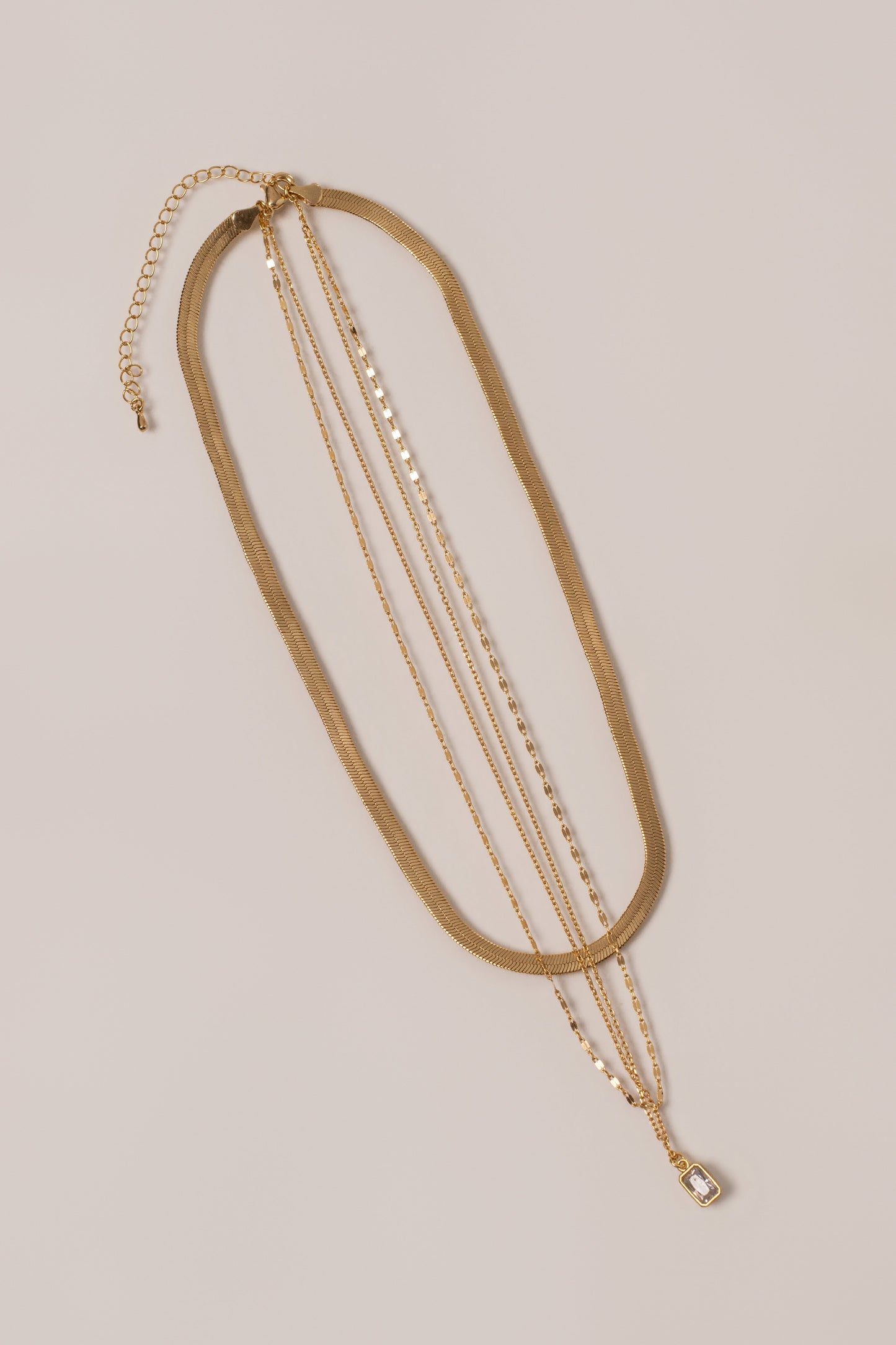 Gold Rio Layered Necklace JLUXLABEL