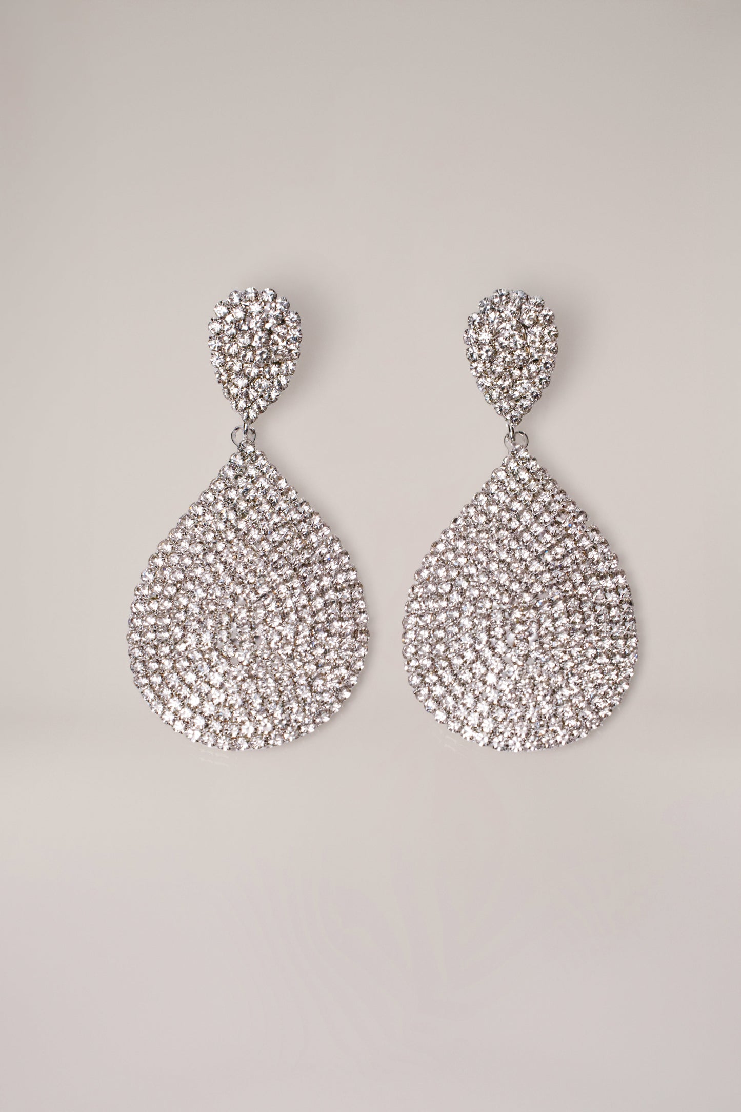 Silver Alexis Paved Dangle Earrings JLUXLABEL