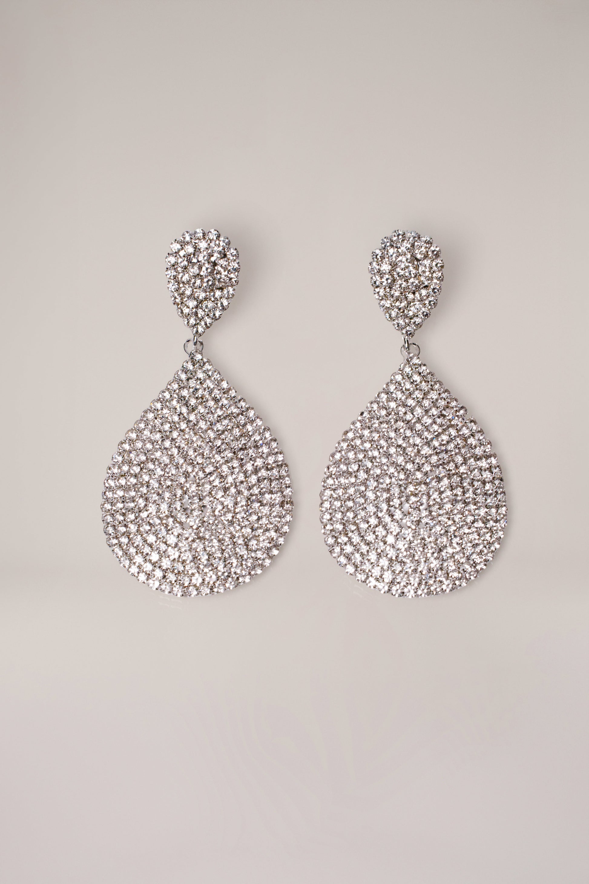 Silver Alexis Paved Dangle Earrings JLUXLABEL