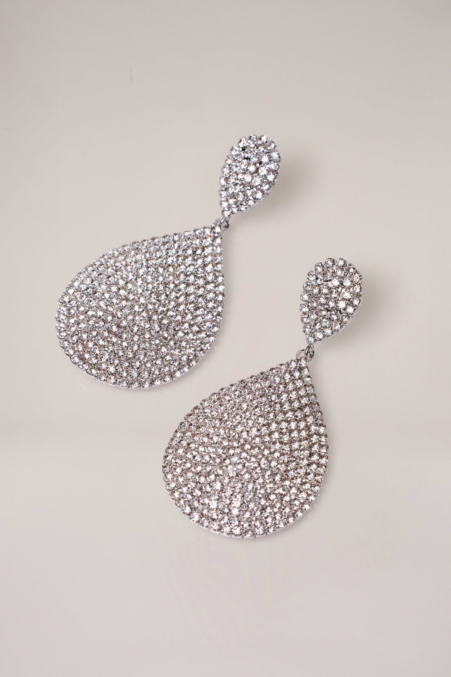 Silver Alexis Paved Dangle Earrings JLUXLABEL