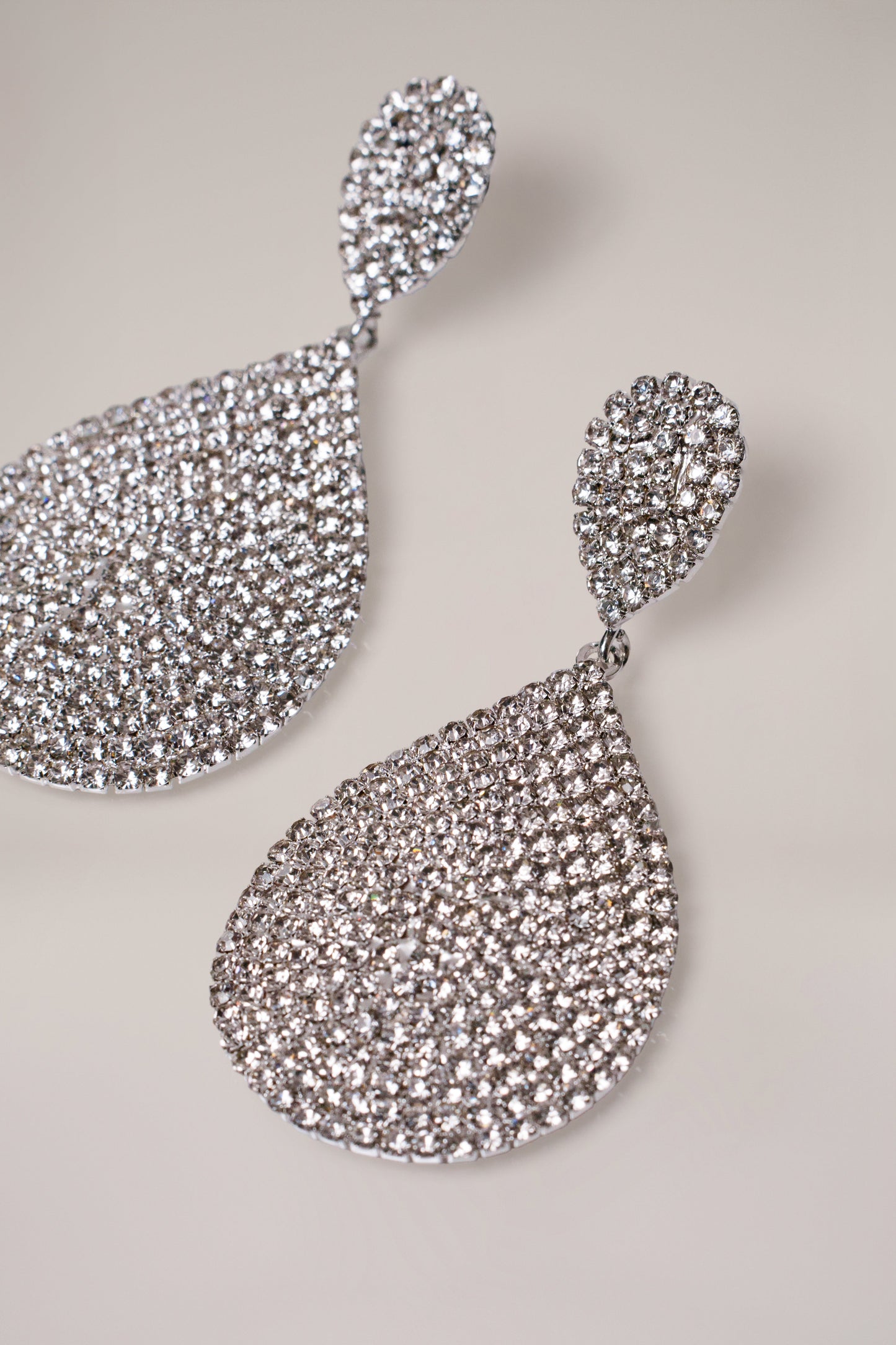 Silver Alexis Paved Dangle Earrings JLUXLABEL