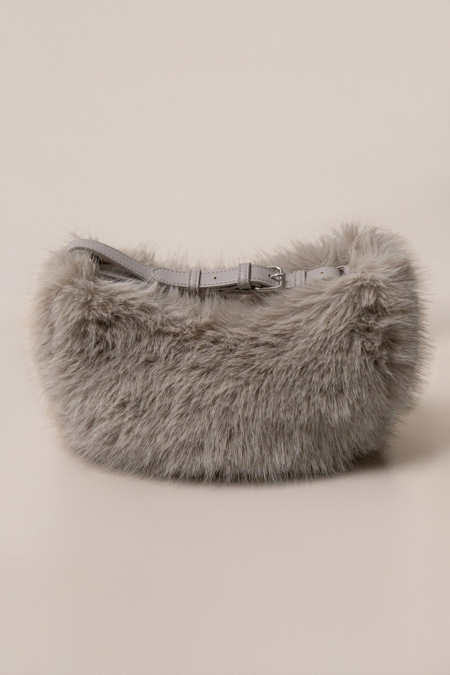 Taupe Soft Season Faux Fur Bag JLUXLABEL
