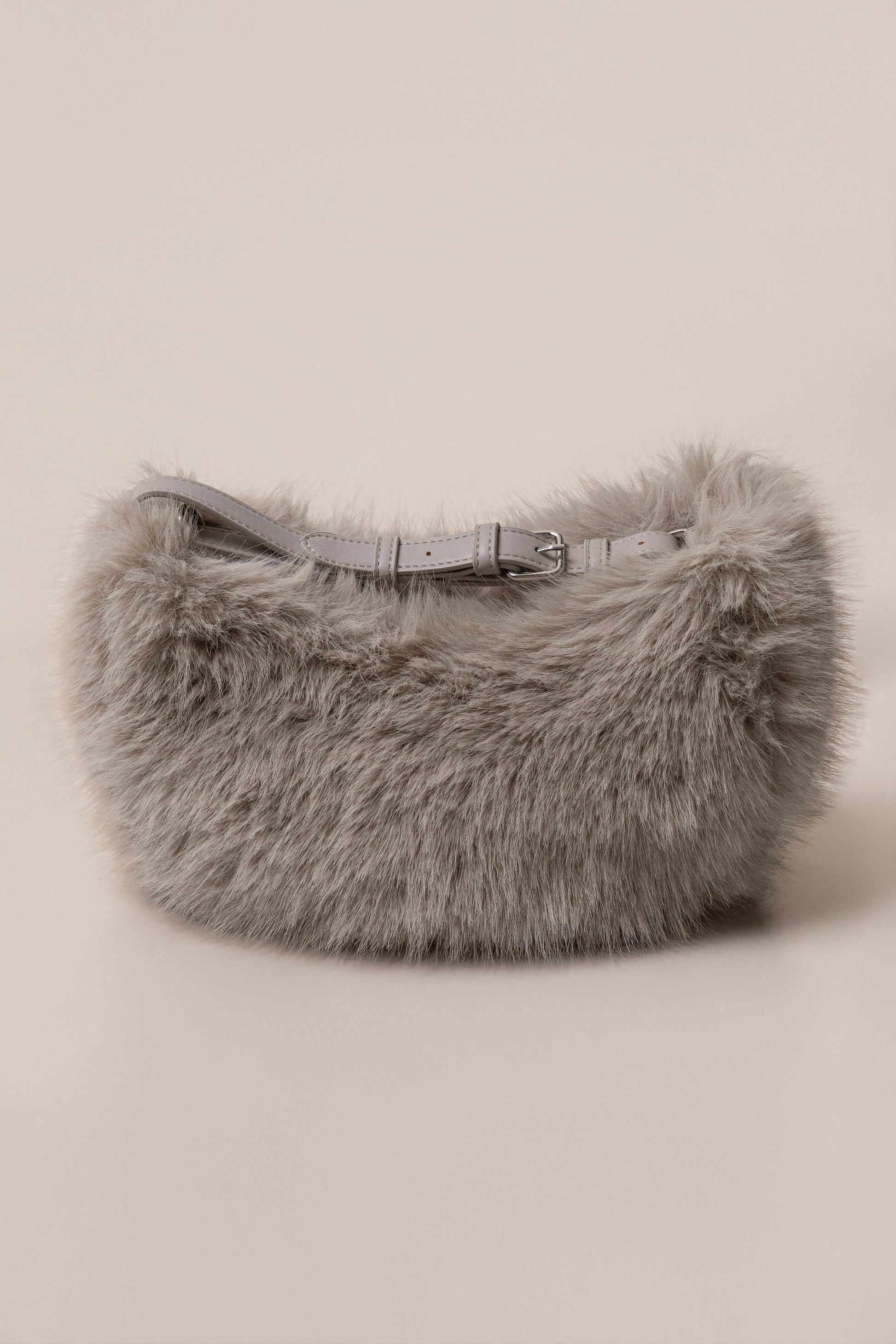 Taupe Soft Season Faux Fur Bag JLUXLABEL