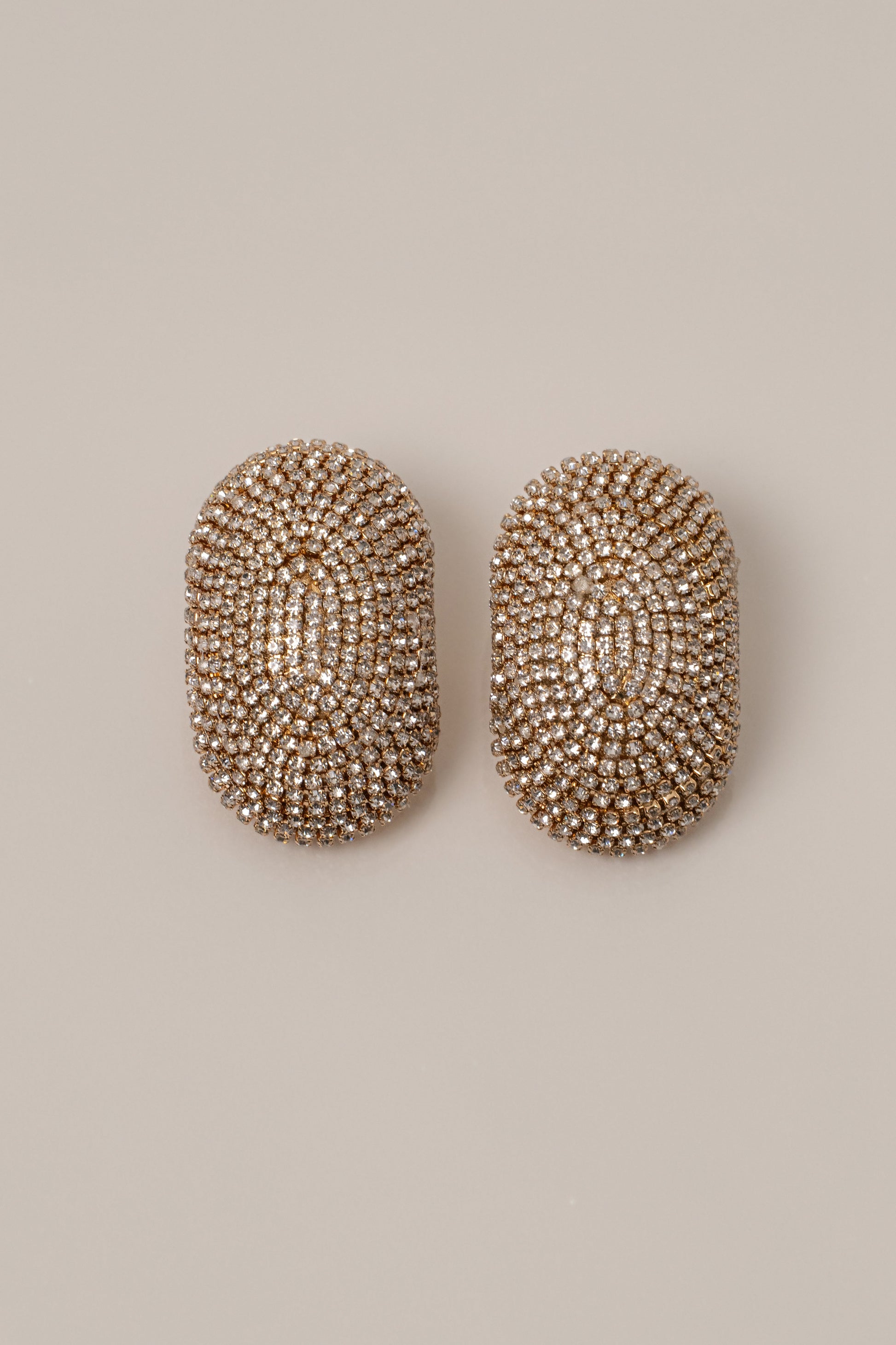Gold Belle Paved Earrings JLUXLABEL