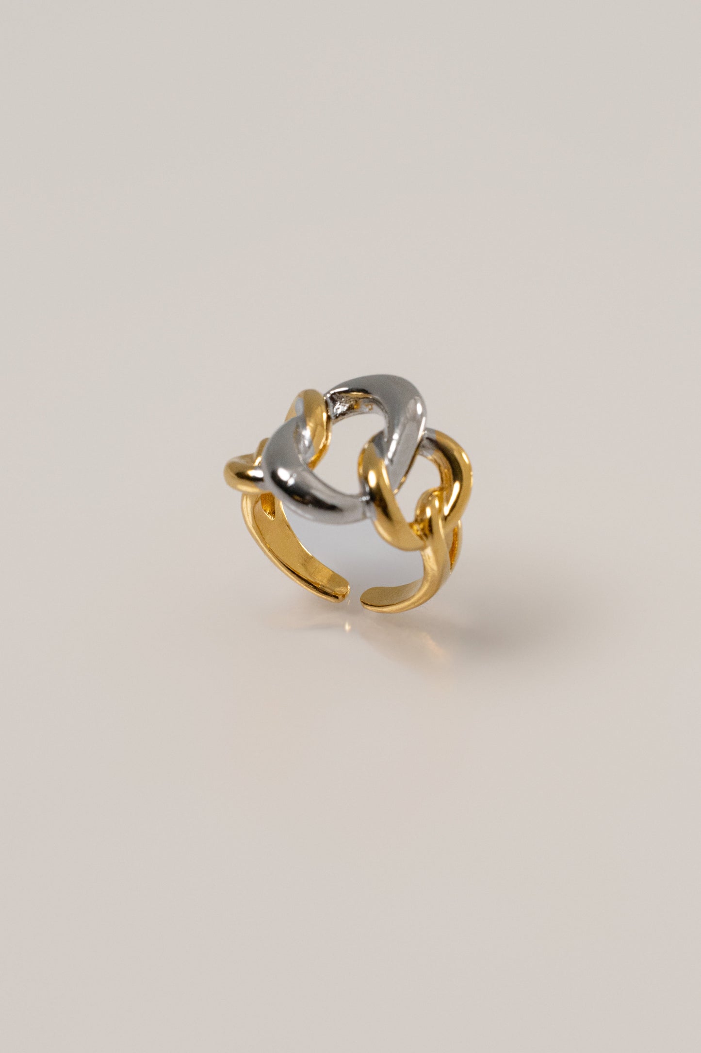 Silver/Gold Jae Open Band Ring JLUXLABEL