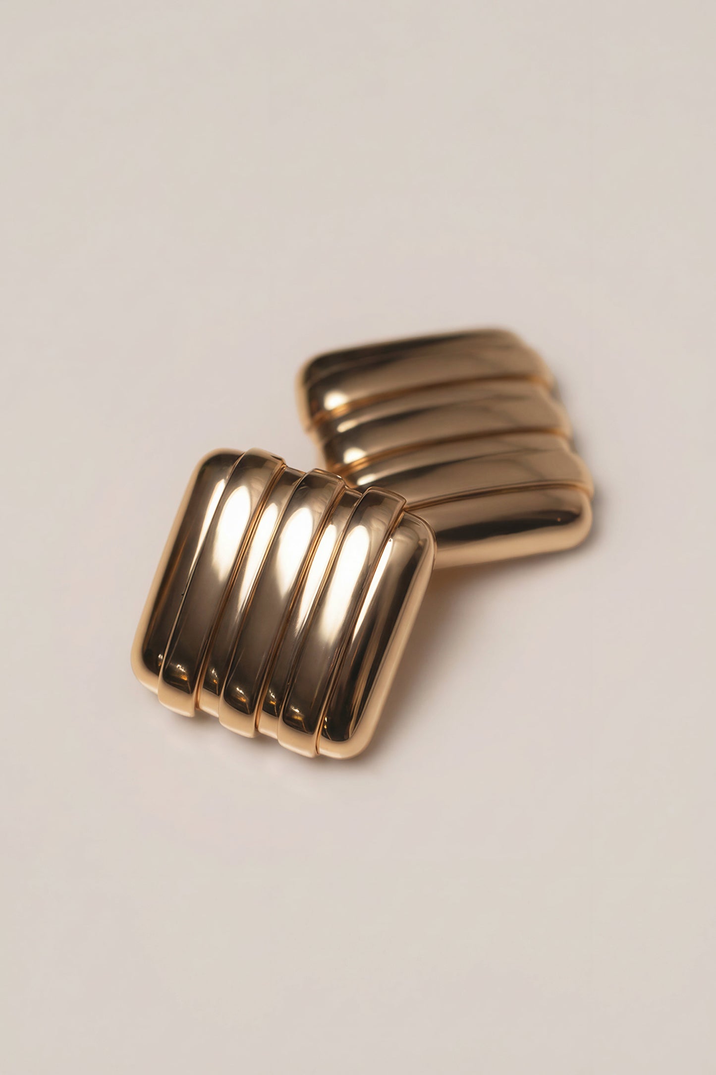 Gold  Sara Textured Earrings JLUXLABEL