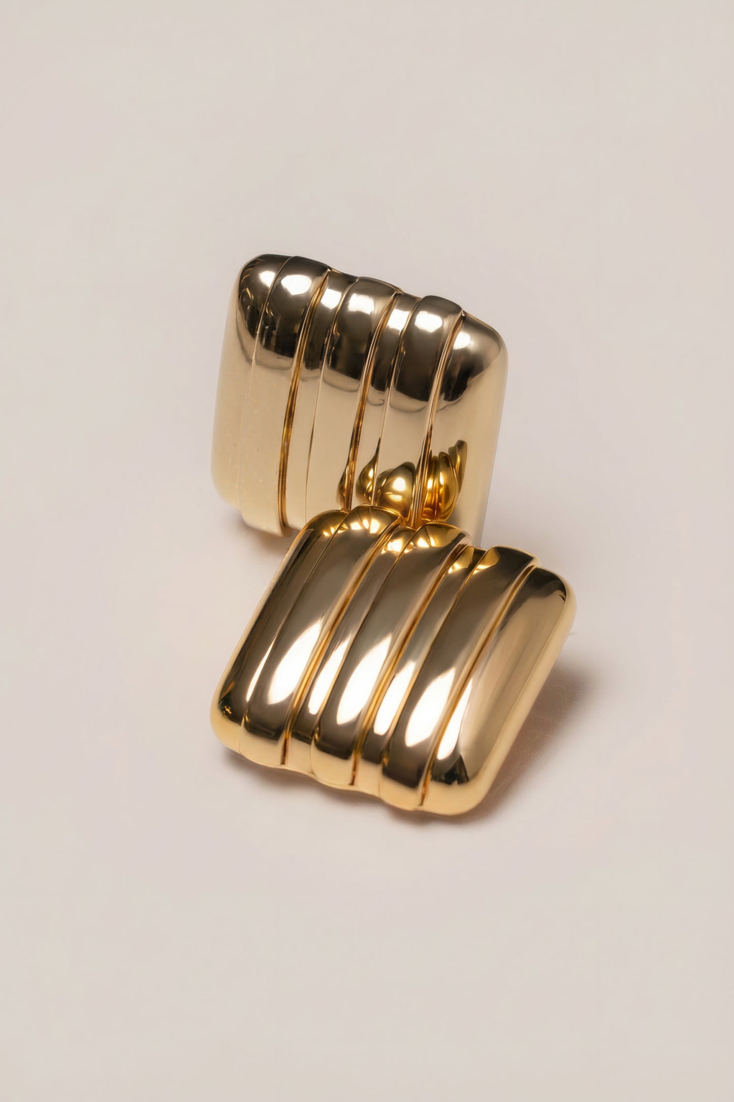 Gold  Sara Textured Earrings JLUXLABEL