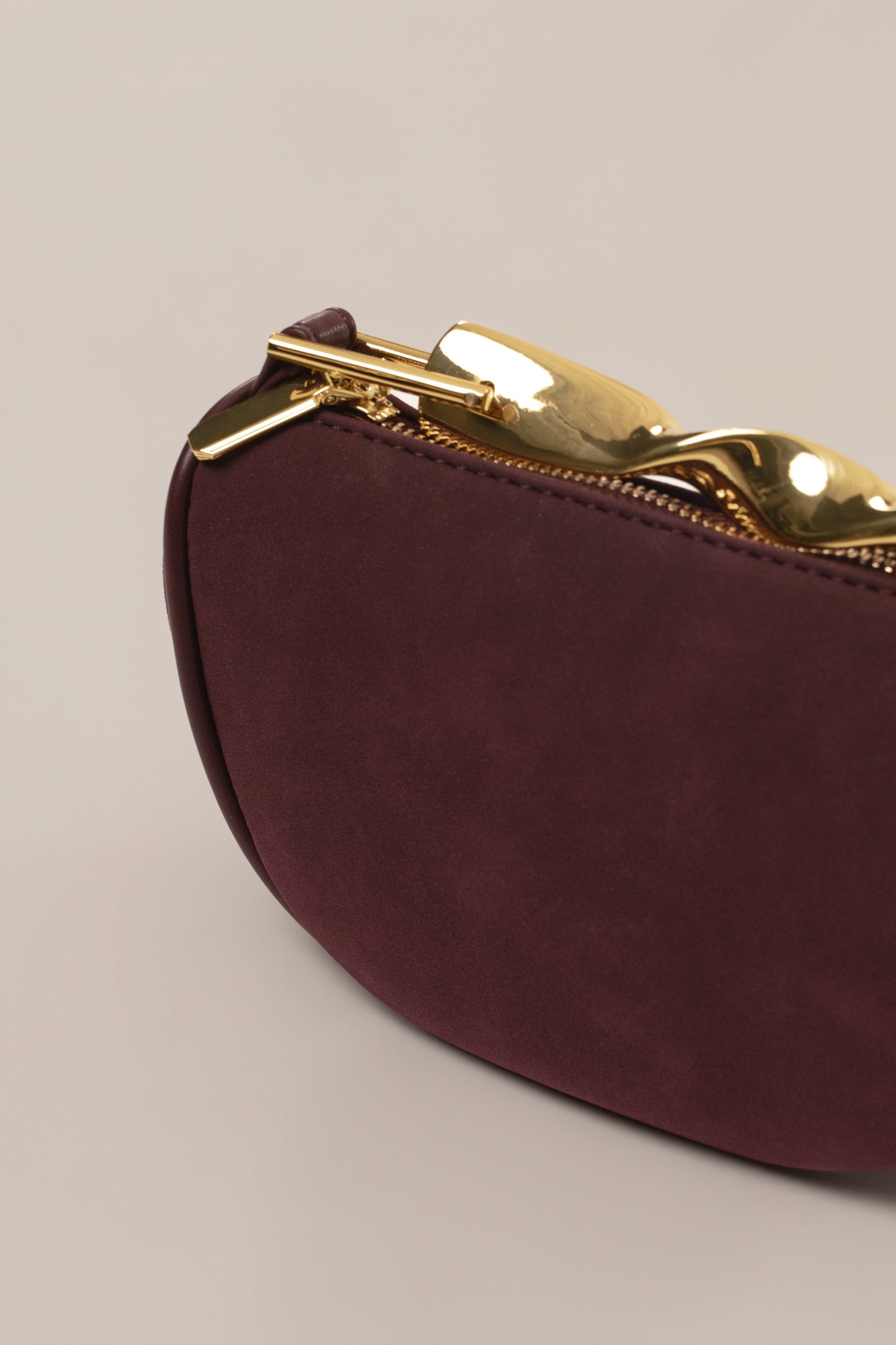 Burgundy Miami Crescent Handbag JLUXLABEL