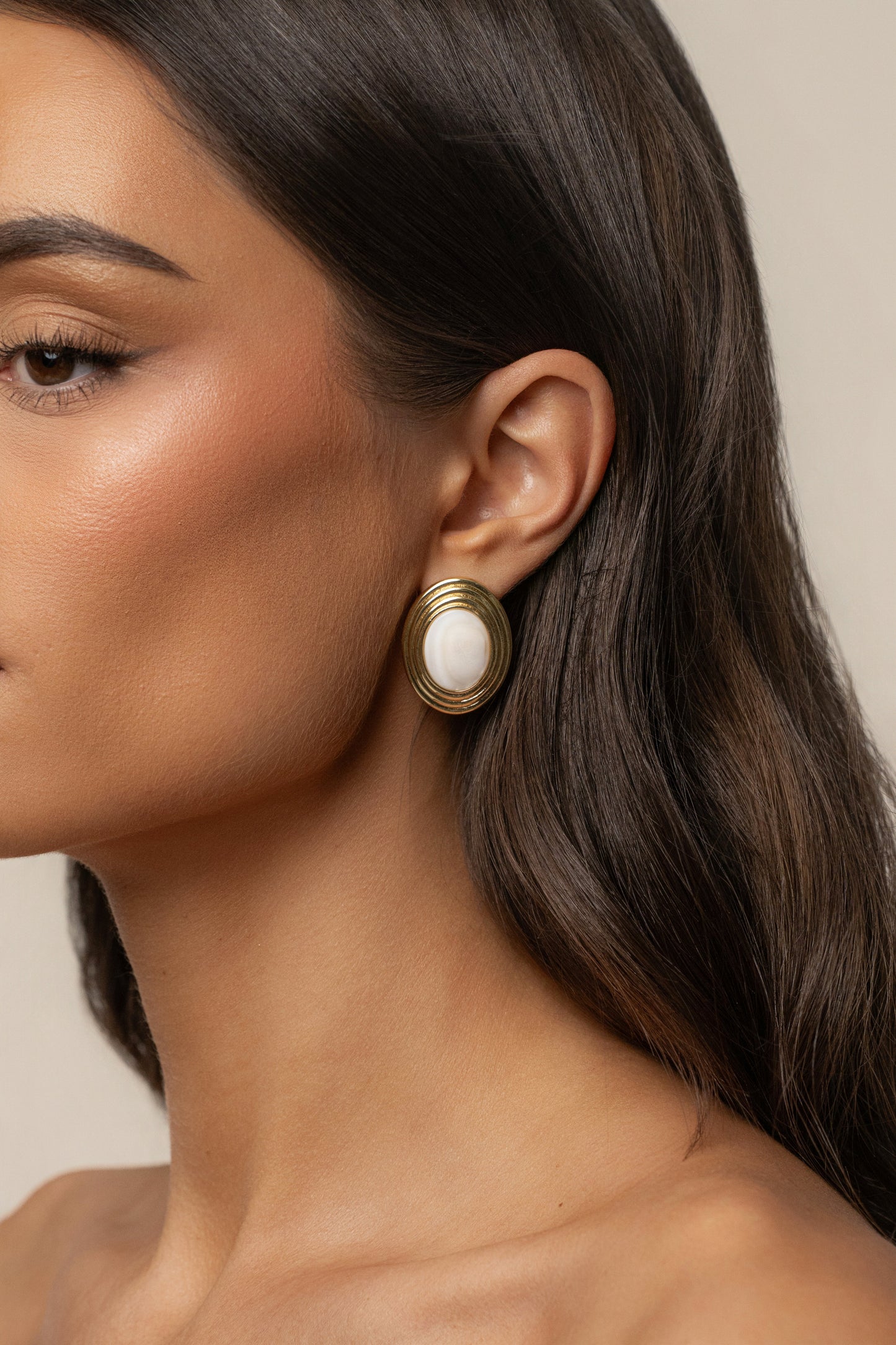 Gold Imperial Pearl Earrings JLUXLABEL