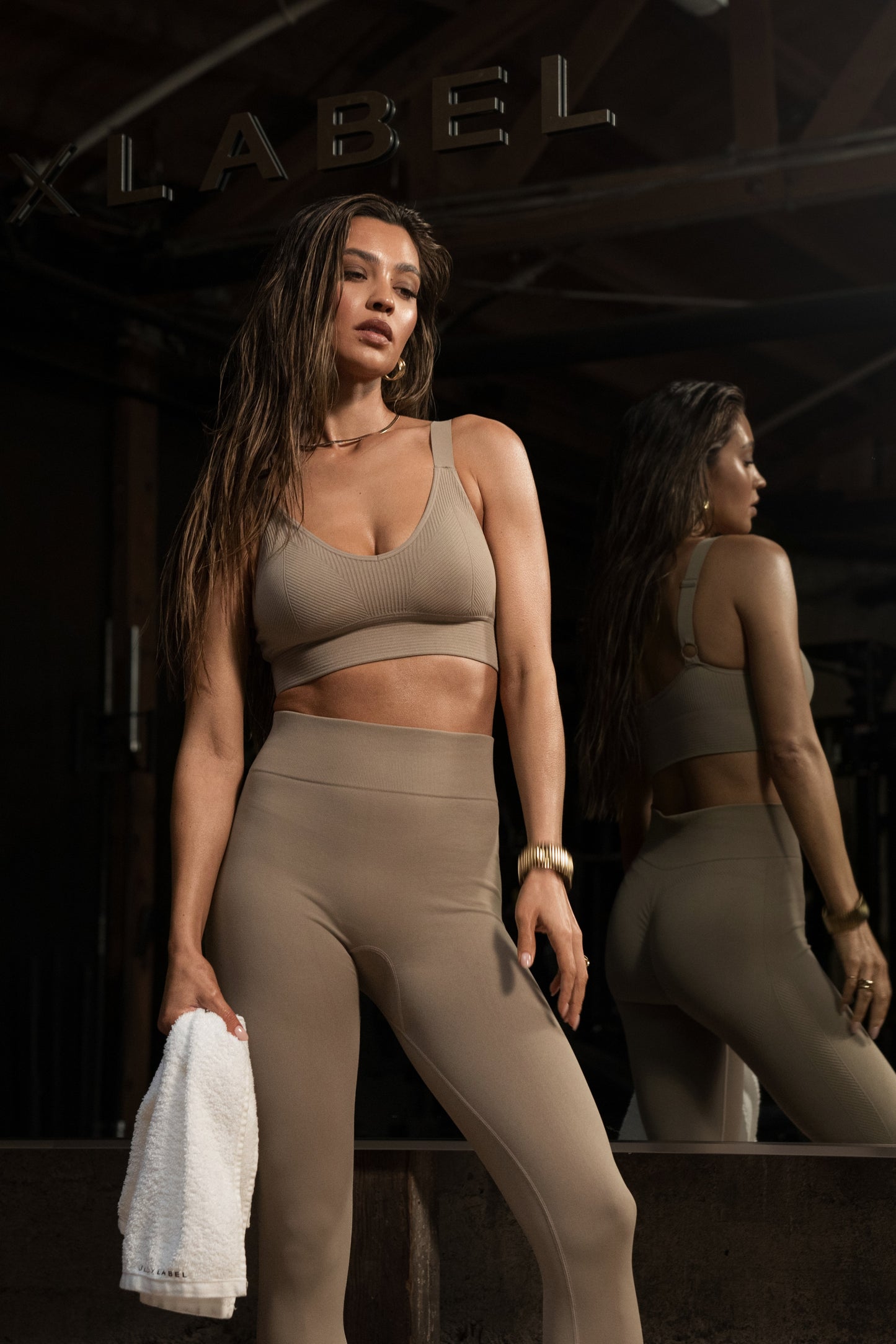 Beige New Flow Active Top JLUXLABEL