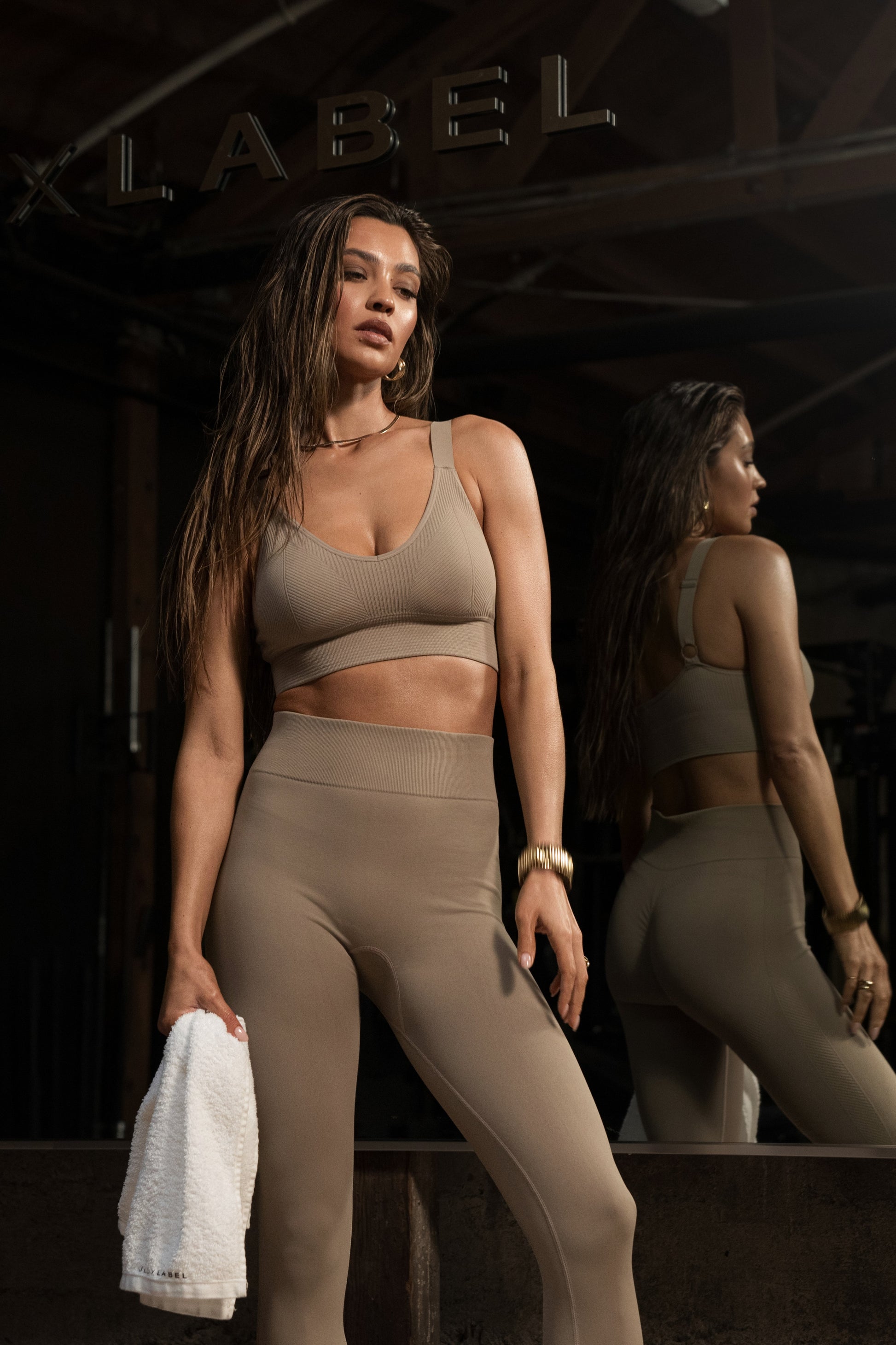 Beige New Flow Active Top JLUXLABEL
