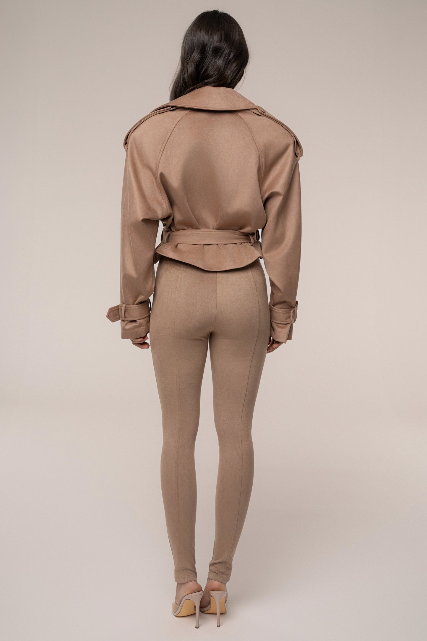 Tan Latte Cropped Jacket JLUXLABEL