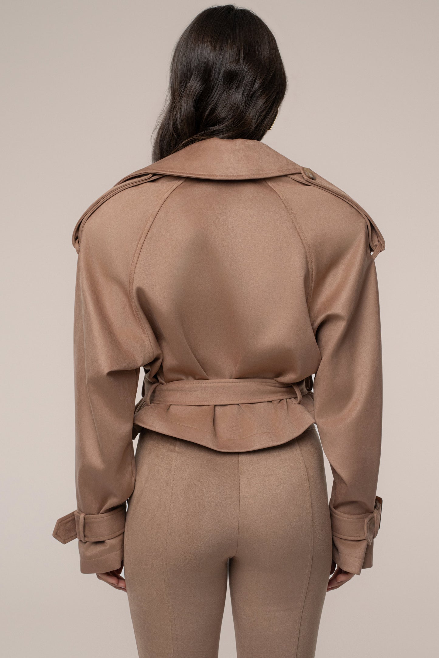 Tan Latte Cropped Jacket JLUXLABEL