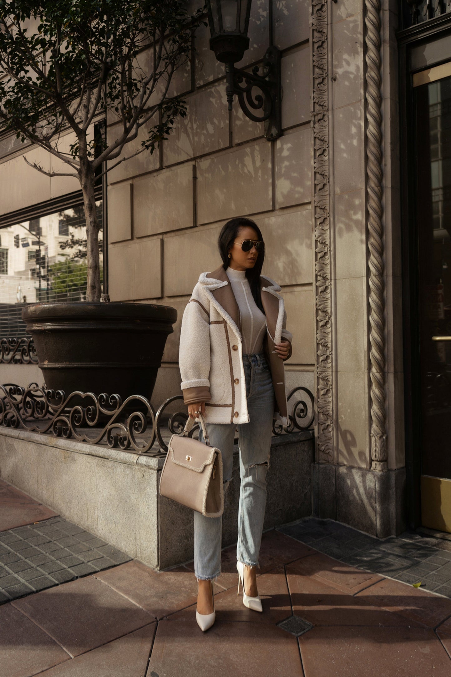 Tan Never Settle Reversible Teddy Jacket JLUXLABEL