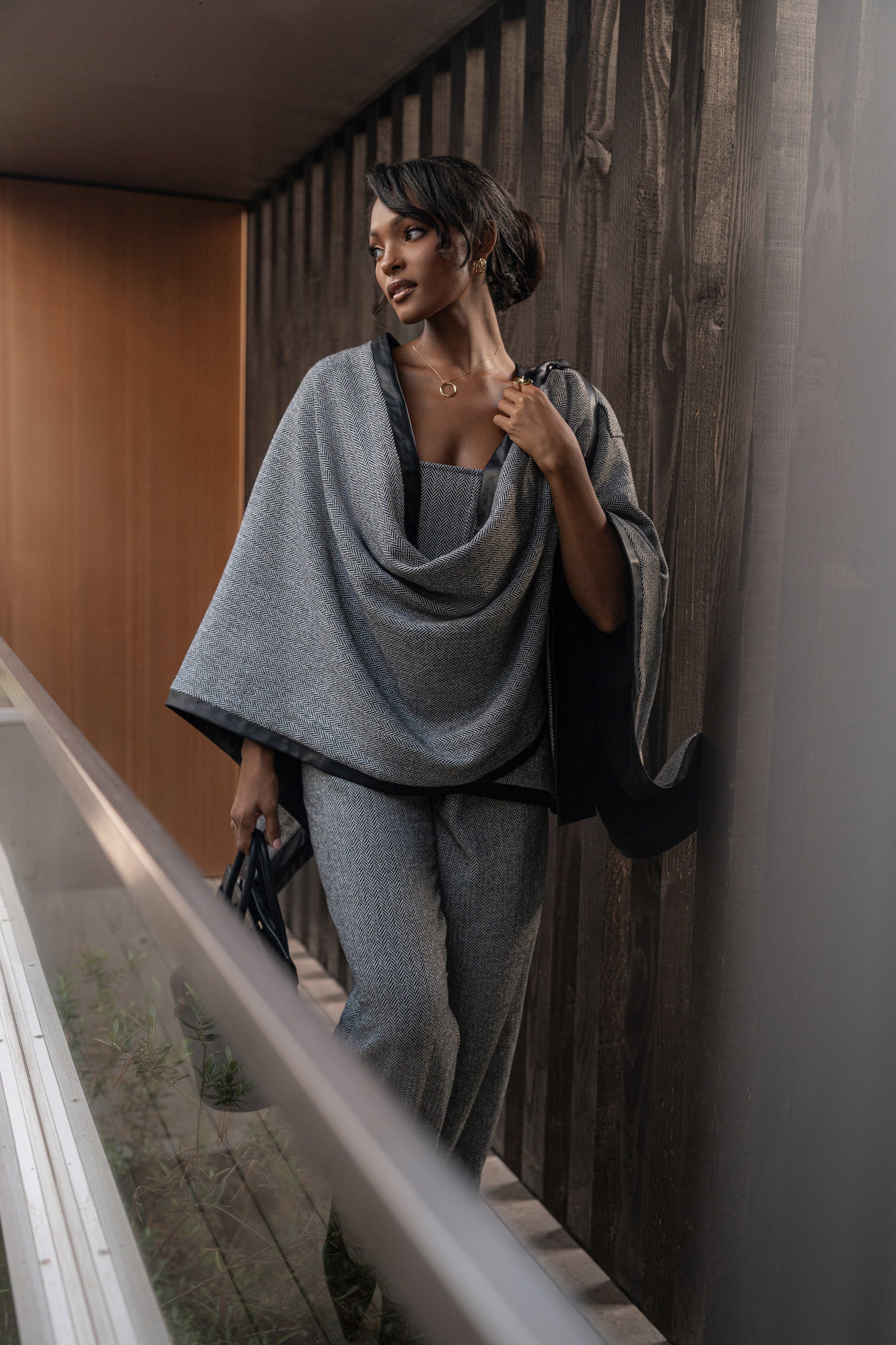 Herringbone Reversible Shawl JLUXLABEL
