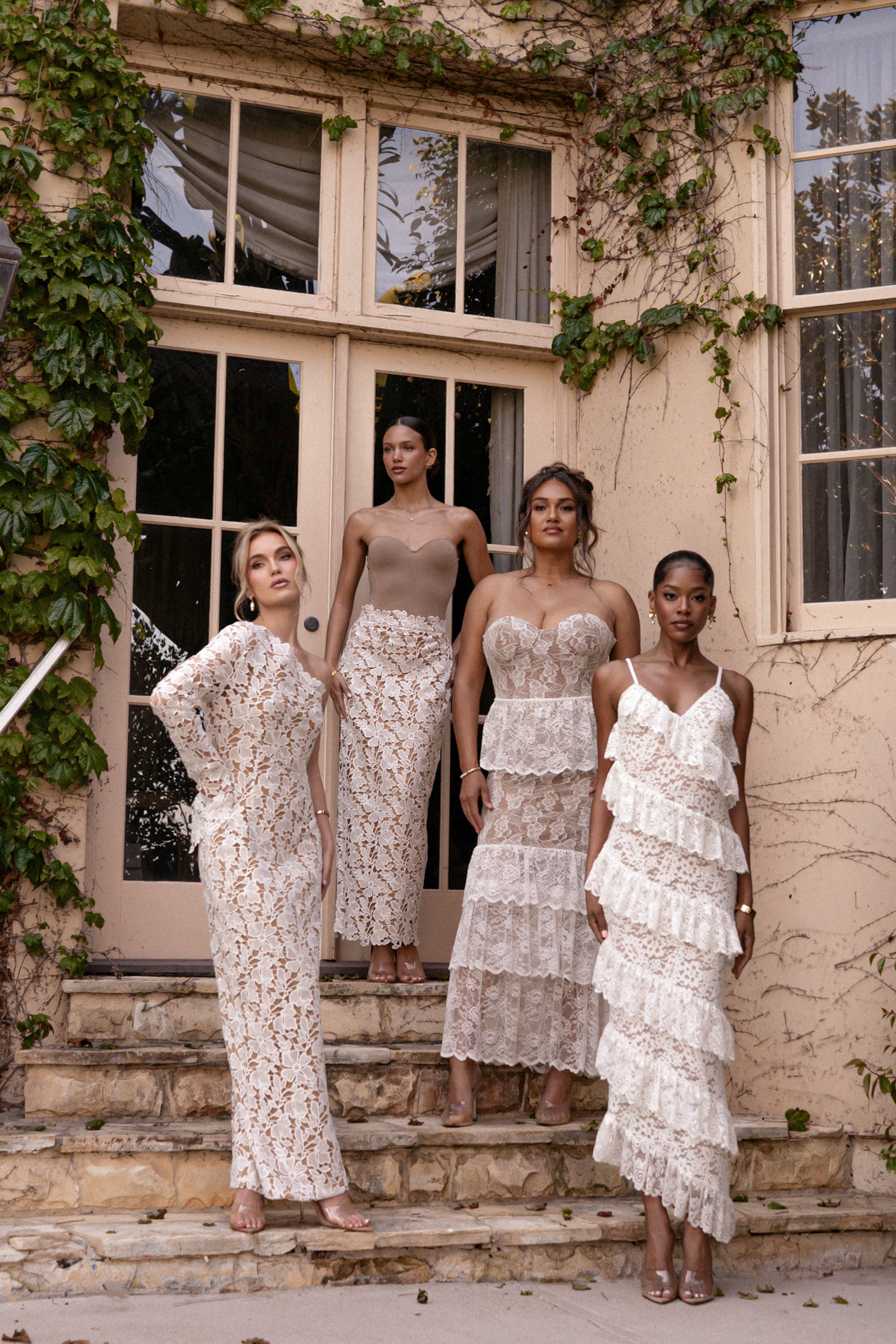 Ivory Fairytale Ending Lace Maxi Dress JLUXLABEL