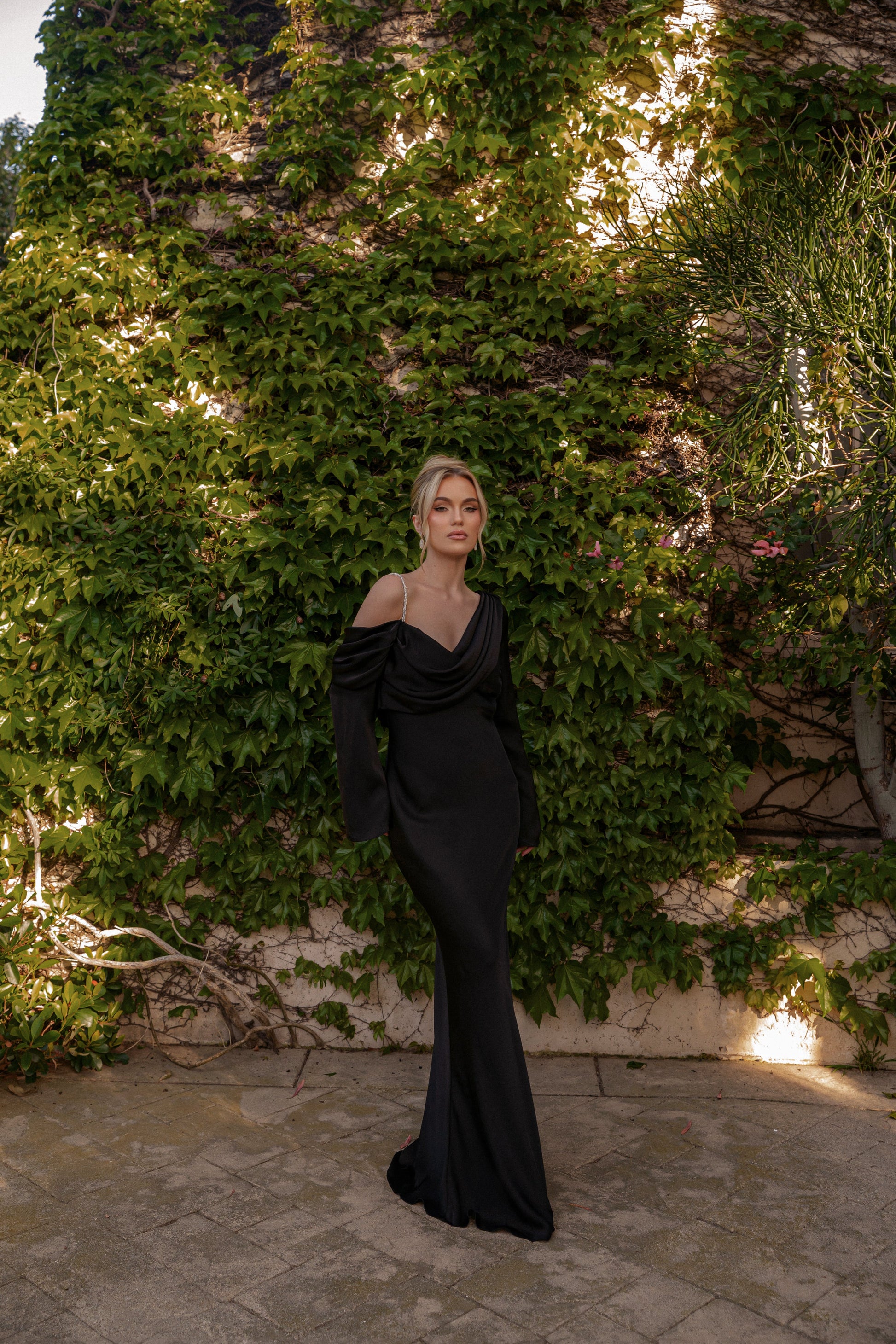 Black One And Only Satin Dress JLUXLABEL
