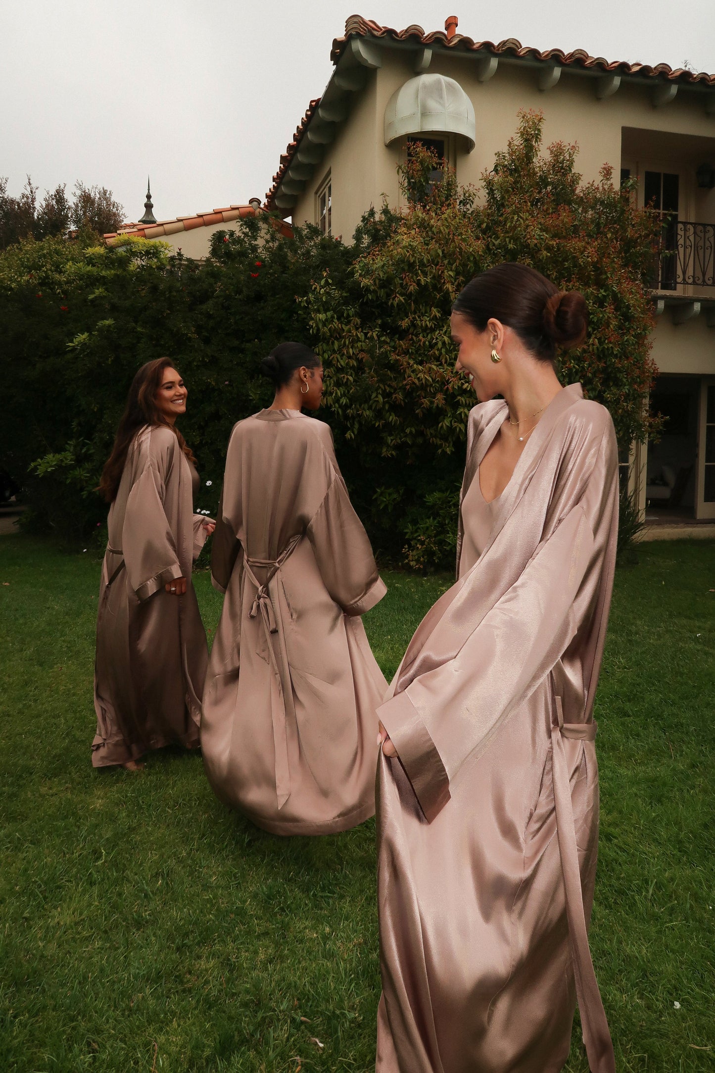 Bronze Forever And Always Satin Robe JLUXLABEL