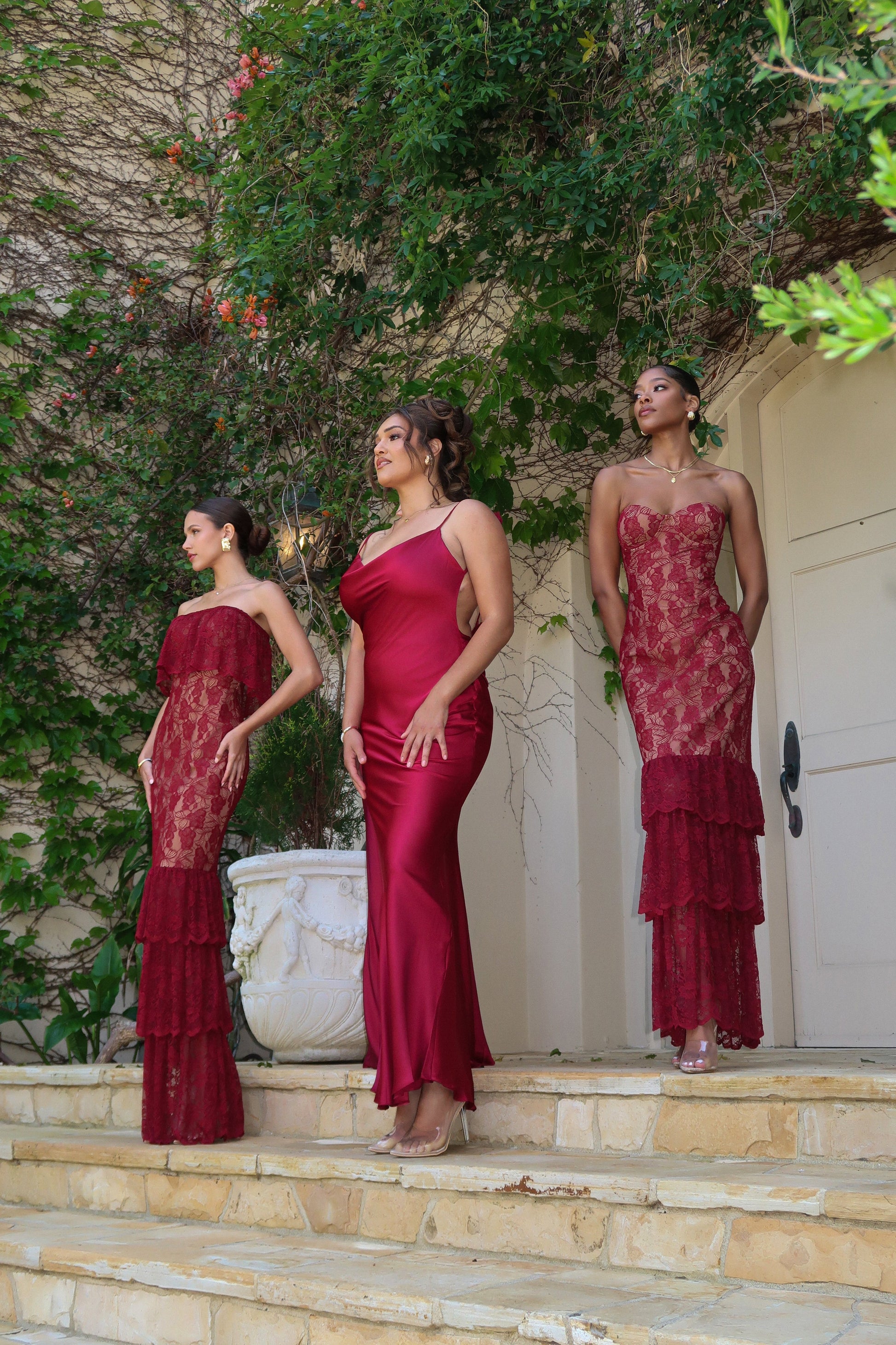 Red Fairytale Ending Lace Maxi Dress NEWFASHIONEDGE