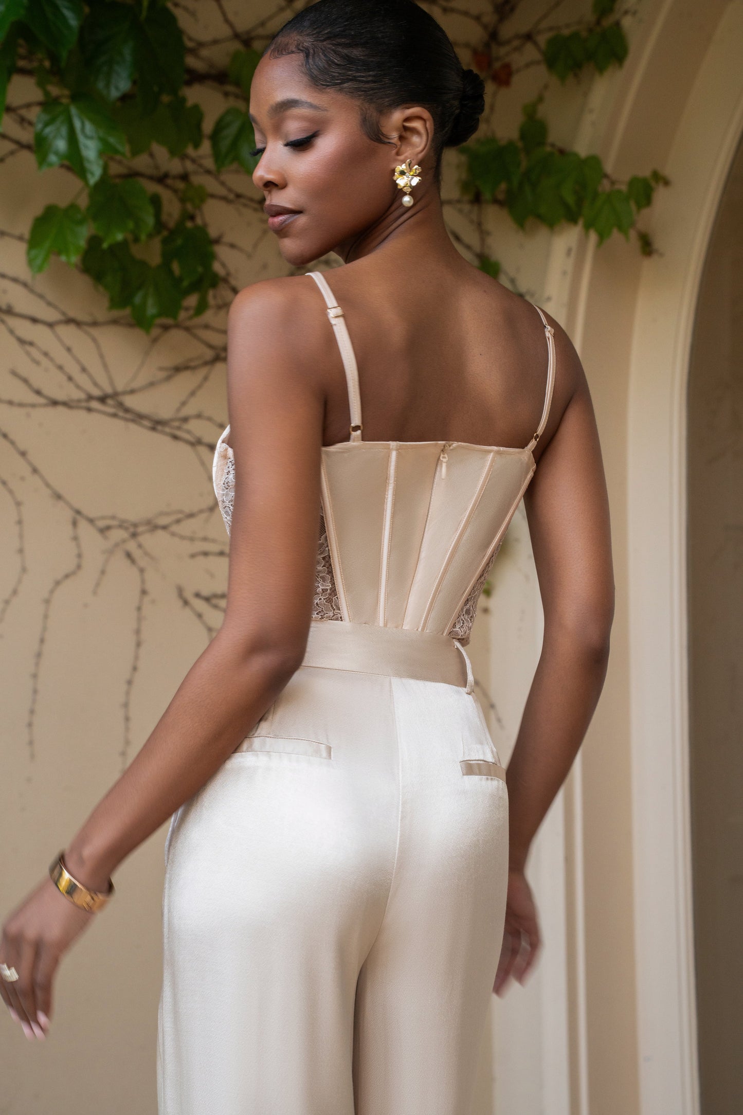Champagne Incomparable Lace Bodysuit JLUXLABEL