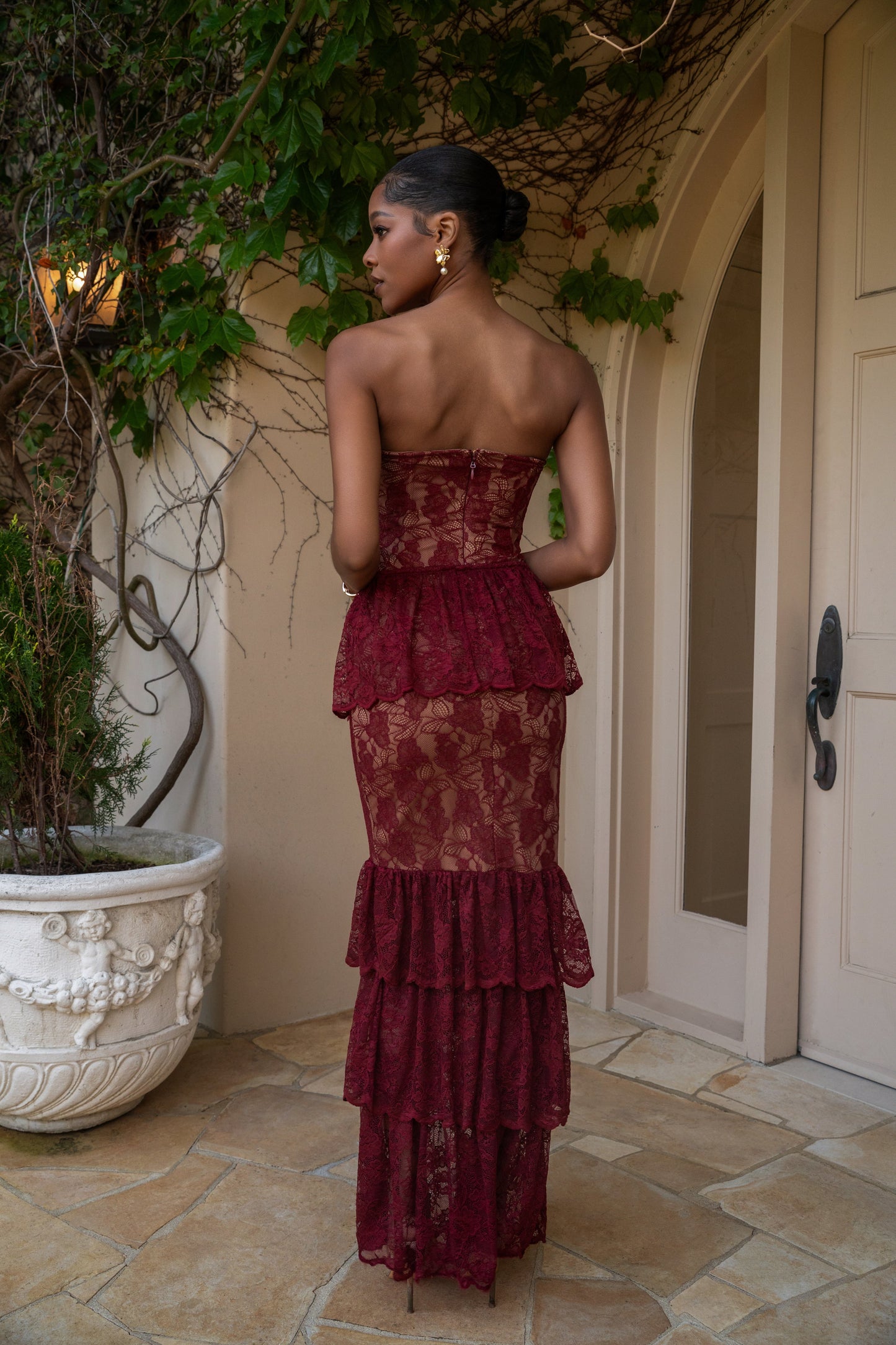 Red Fairytale Ending Lace Maxi Dress NEWFASHIONEDGE