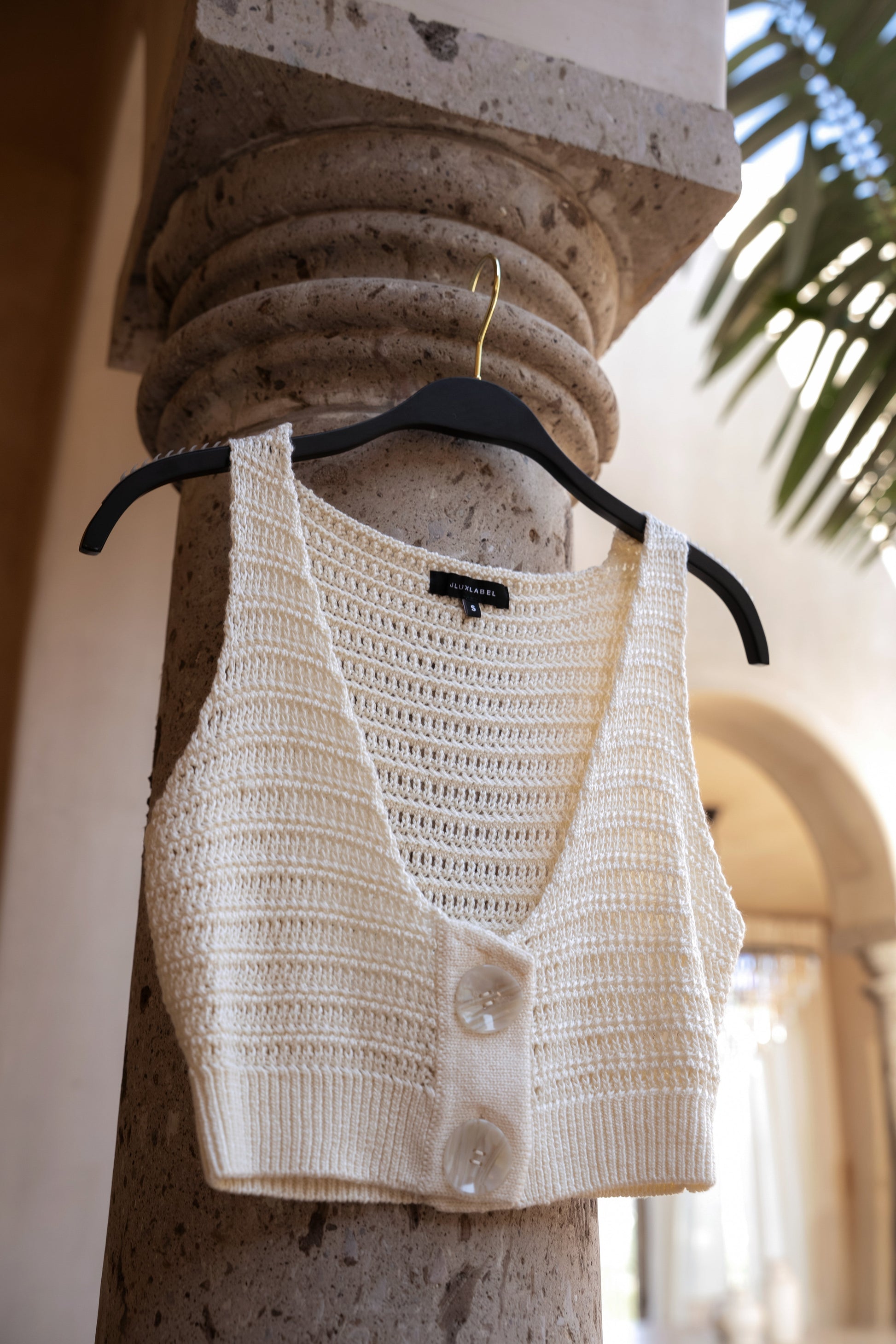 Ivory Salmah Crochet Top JLUXLABEL